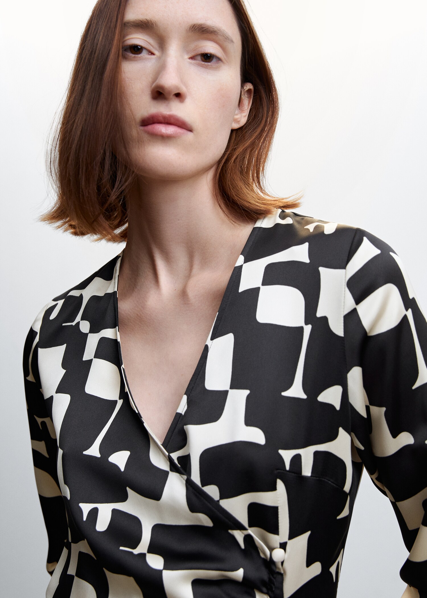 Printed satin dress - Details of the article 6
