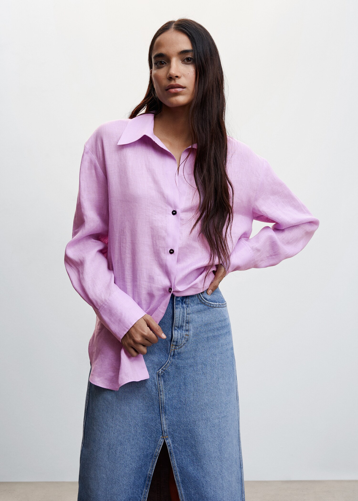 Camisa 100% lino - Plano medio