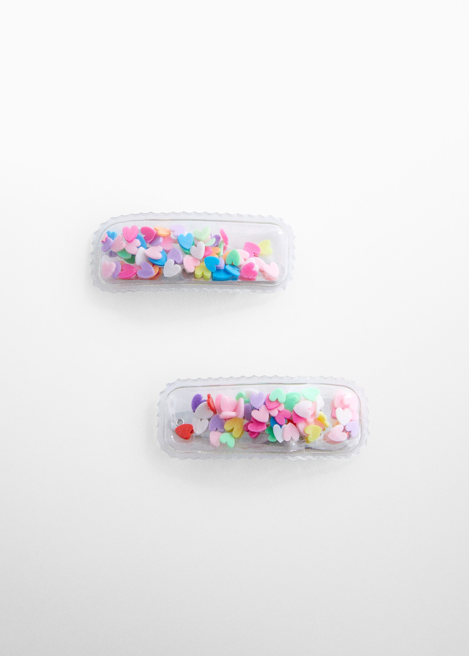 Hair clip with transparent hearts  - Article without model