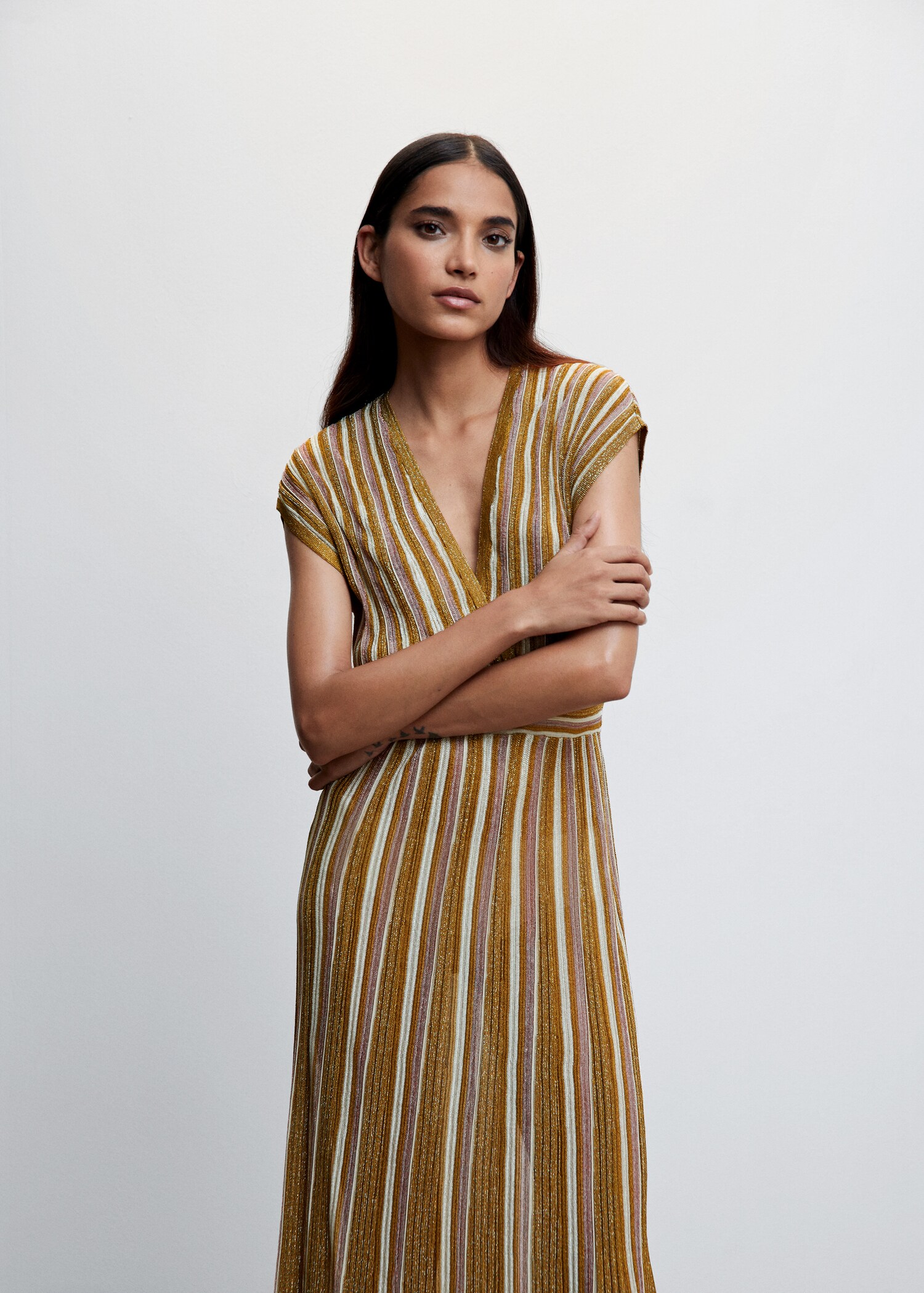 Printed knit dress - Medium plane