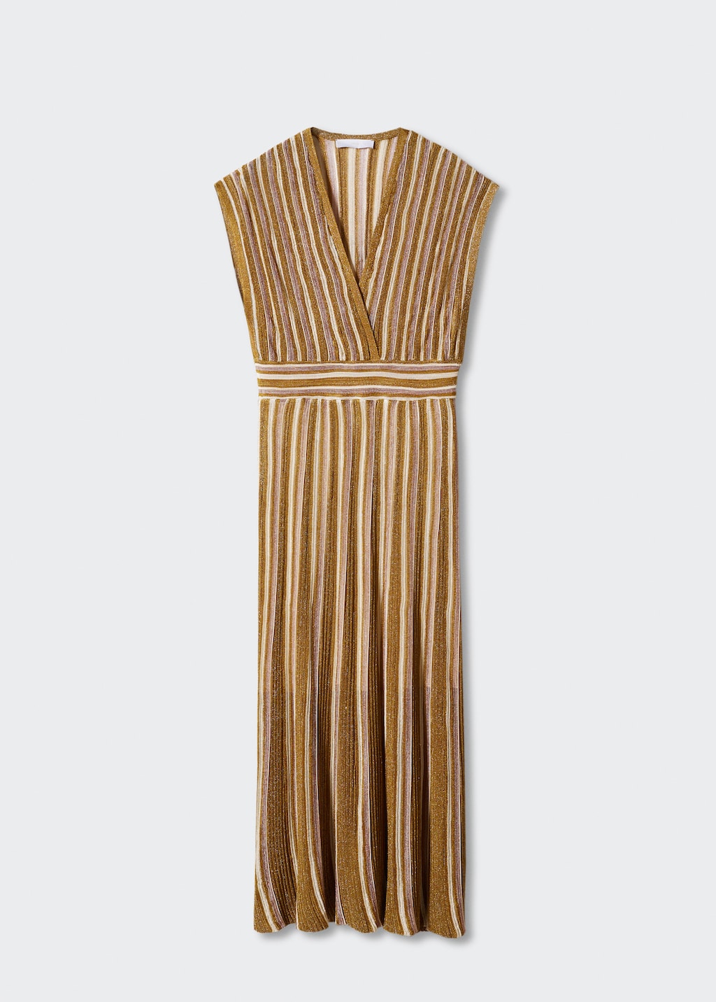 mango metallic striped dress