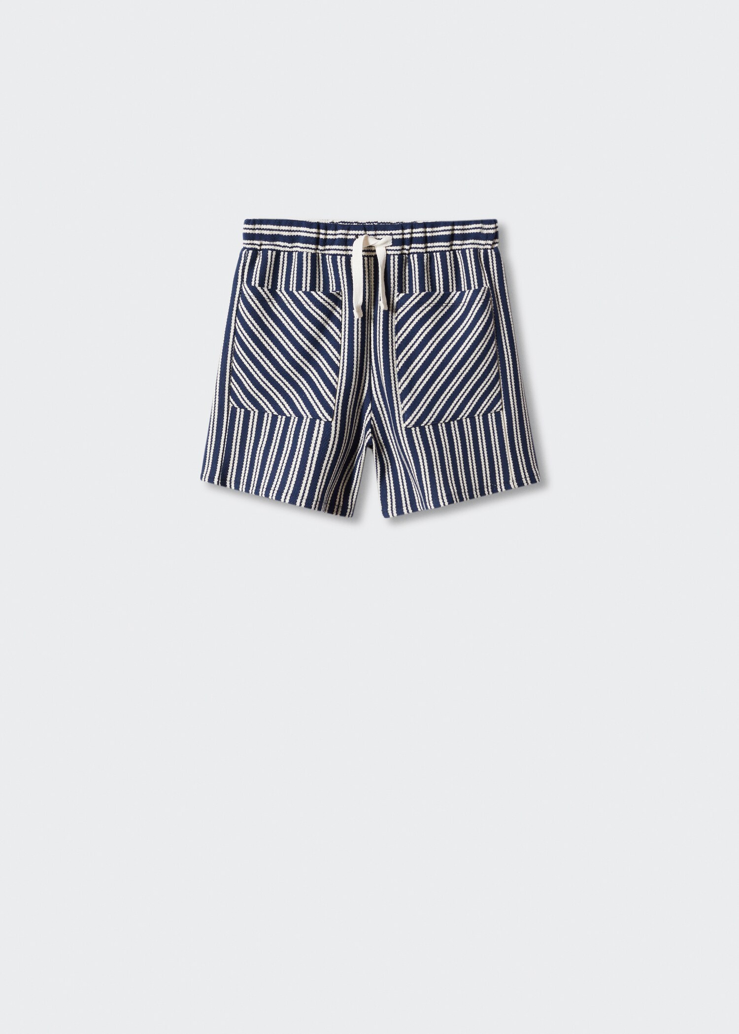 Striped cotton Bermuda shorts - Article without model
