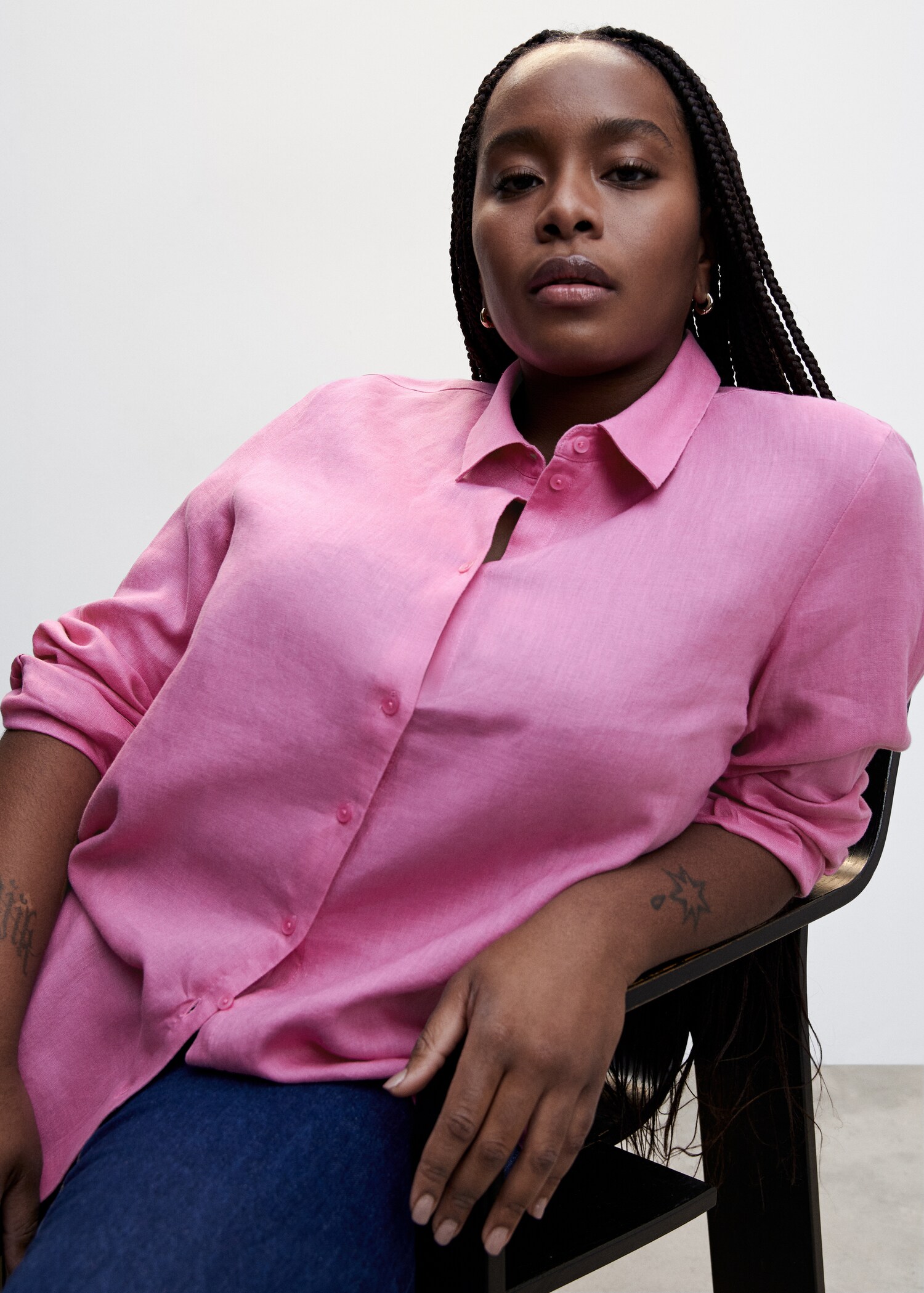 Linen 100% shirt - Details of the article 4