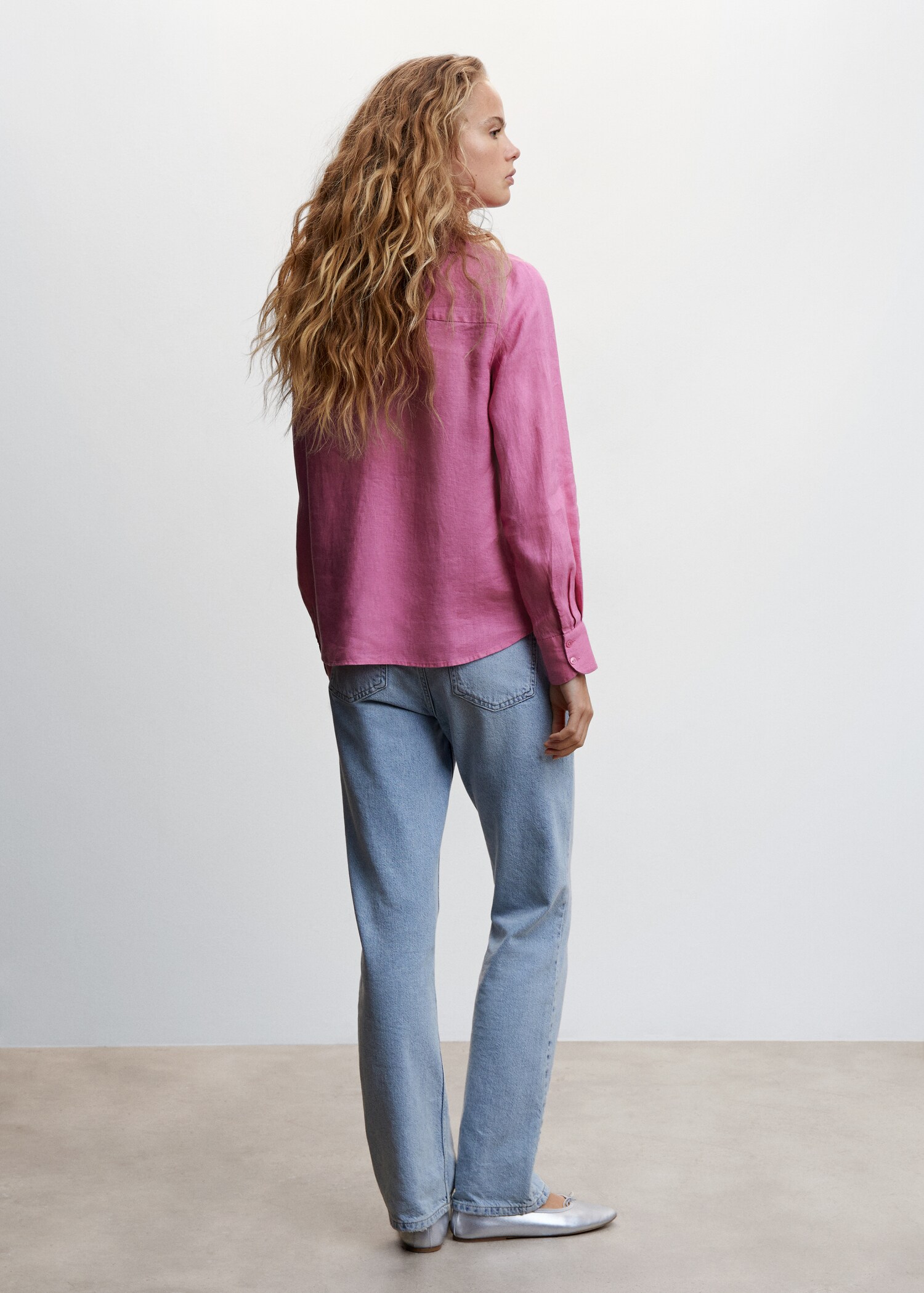Linen 100% shirt - Reverse of the article