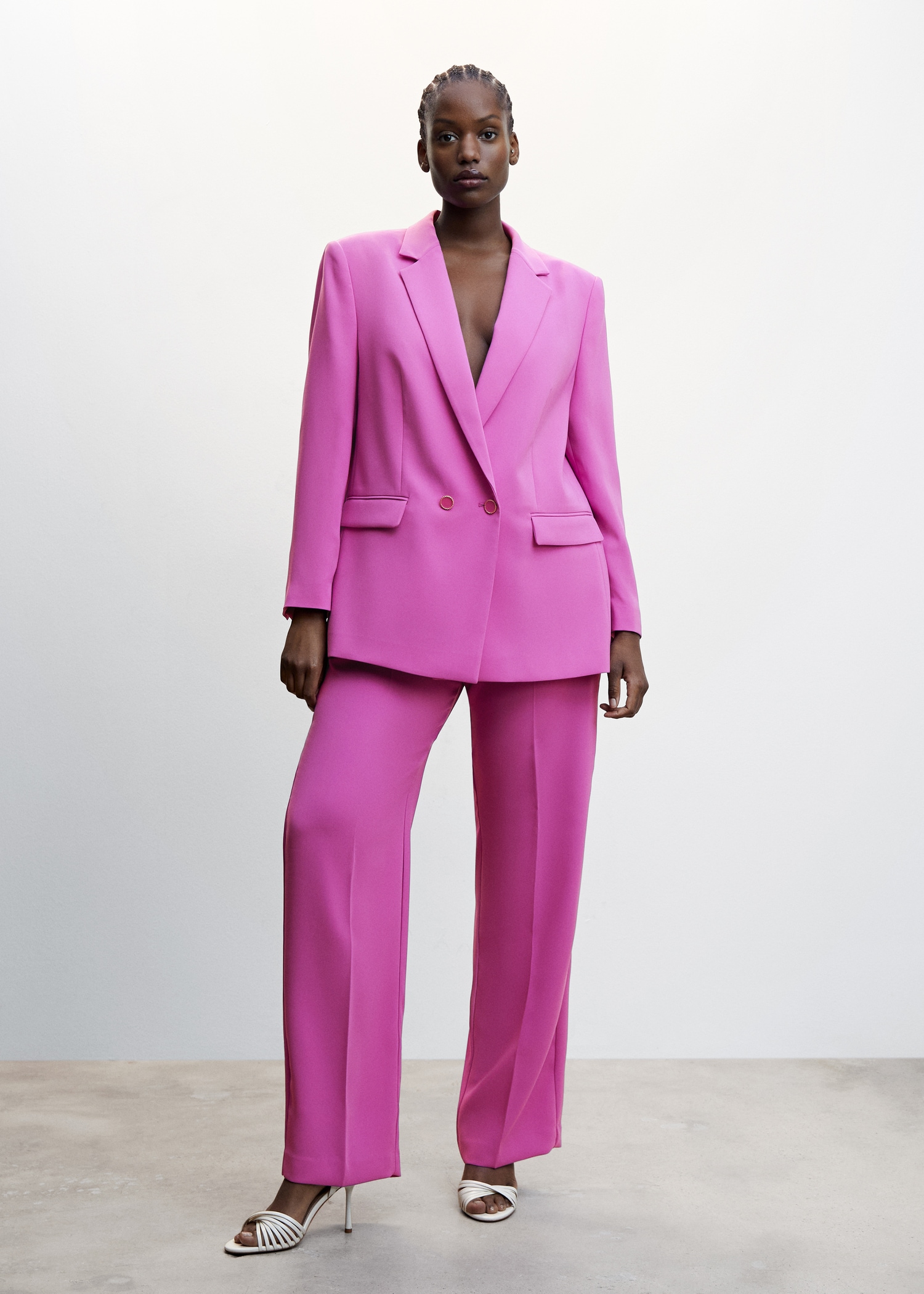 Veste Blazer Robe Blazer Rose Robe Longue Robe Et Veste Tailleur