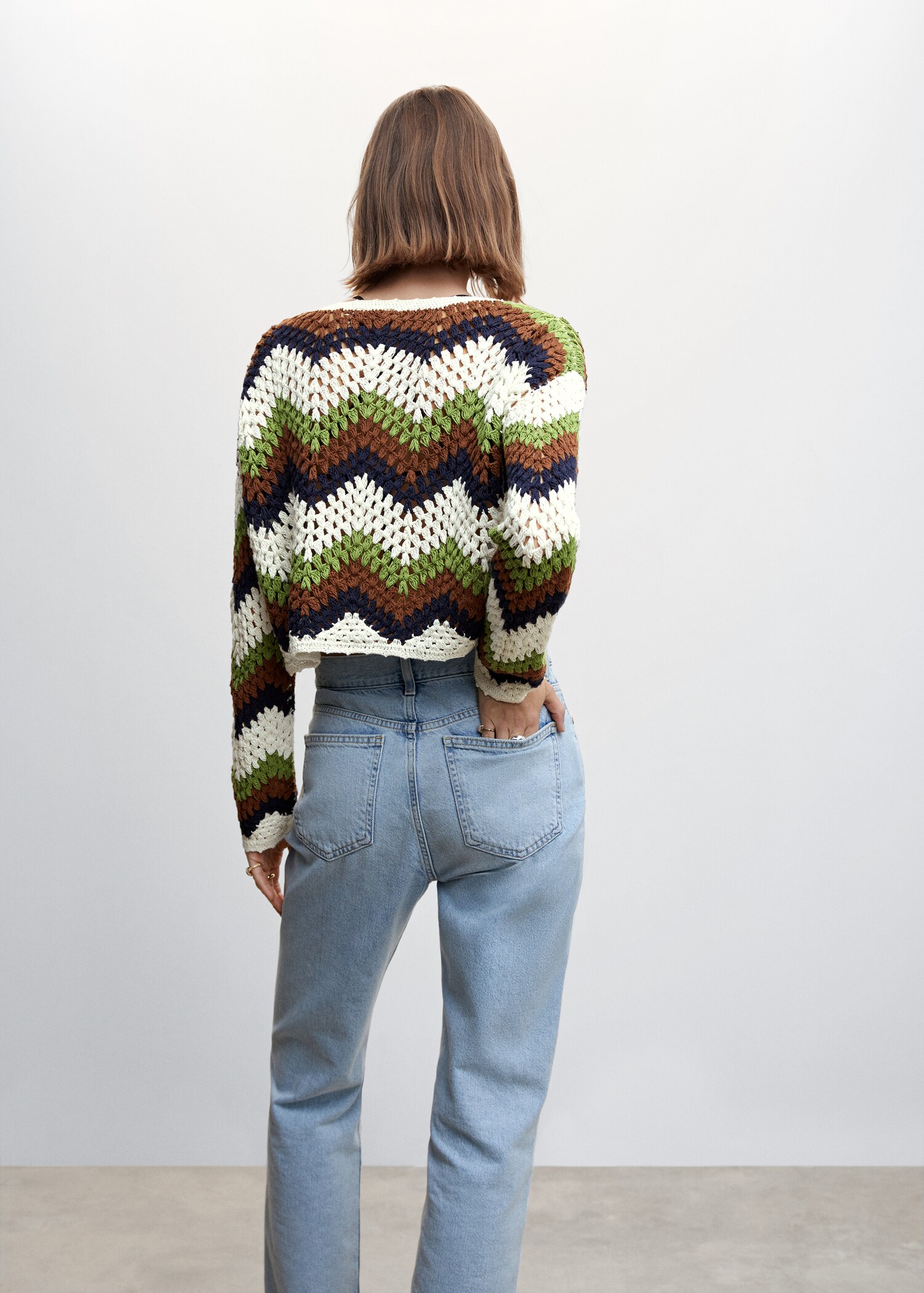 Crochet cotton  sweater - Reverse of the article