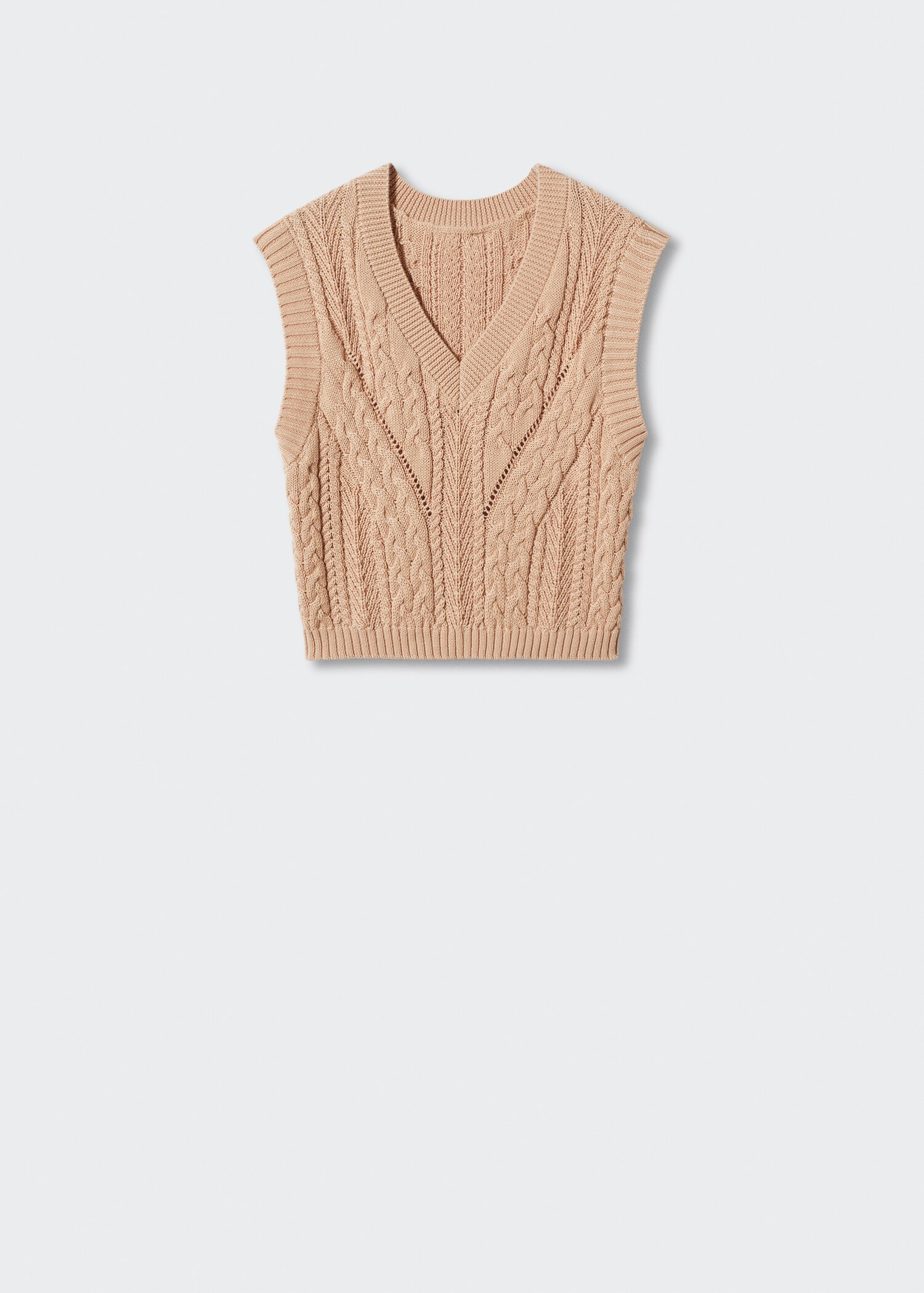 Braided-knit vest - Article without model