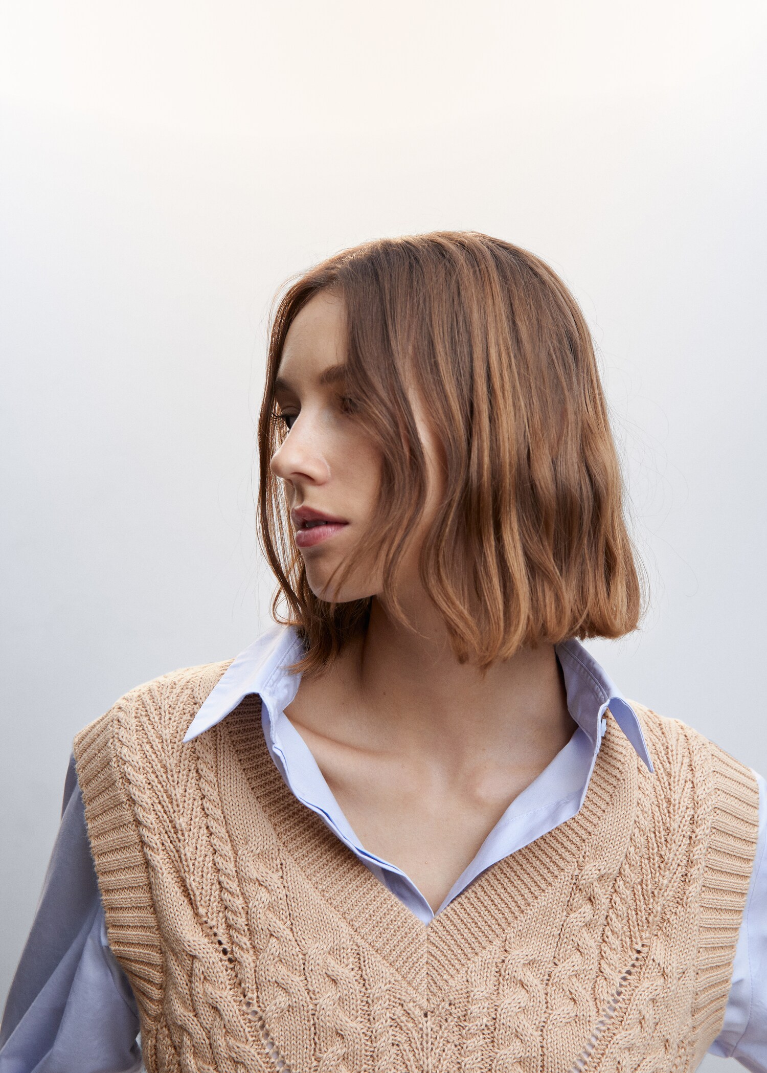 Braided-knit vest - Details of the article 1