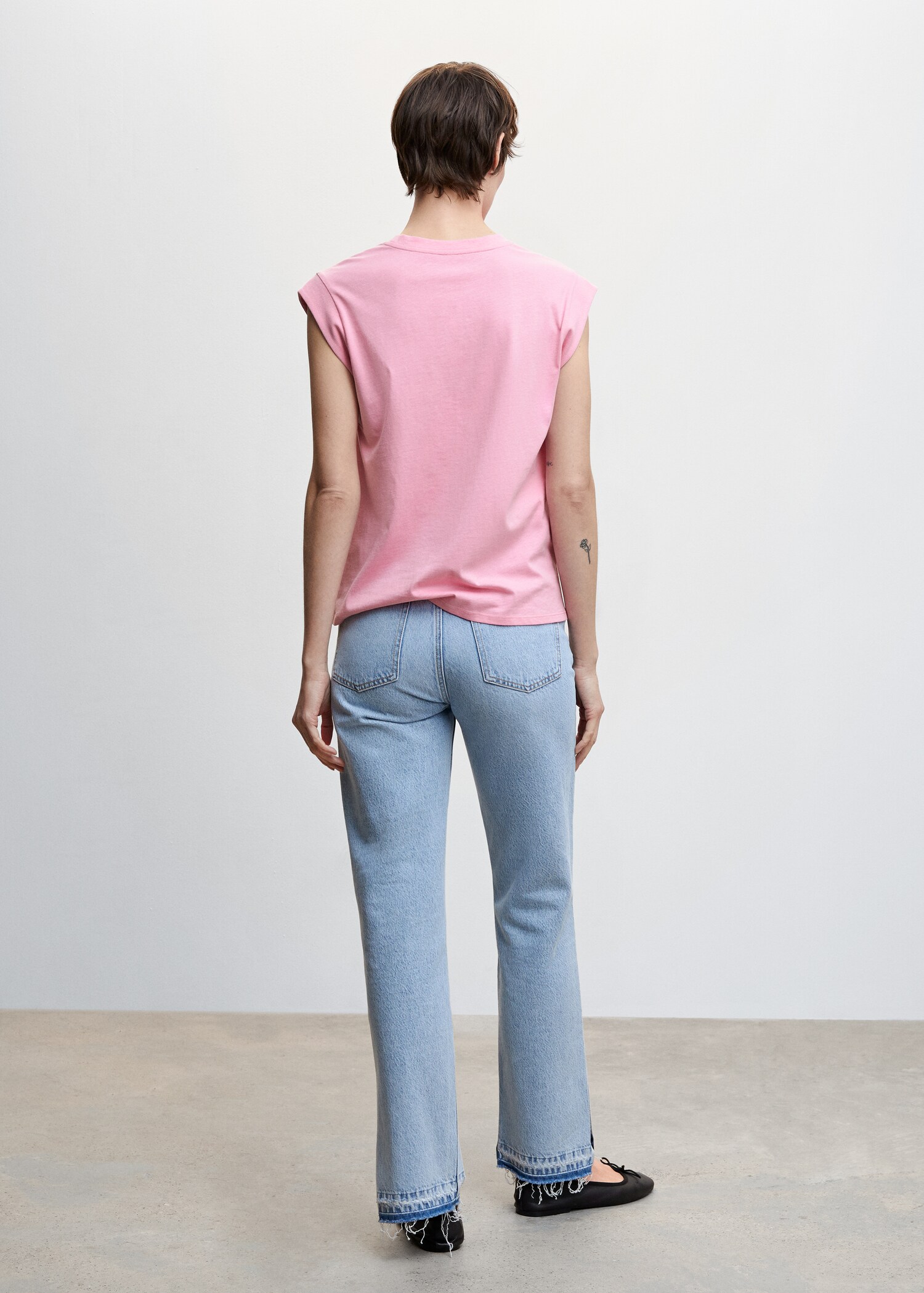 Camiseta algodón cuello redondo - Reverso del artículo