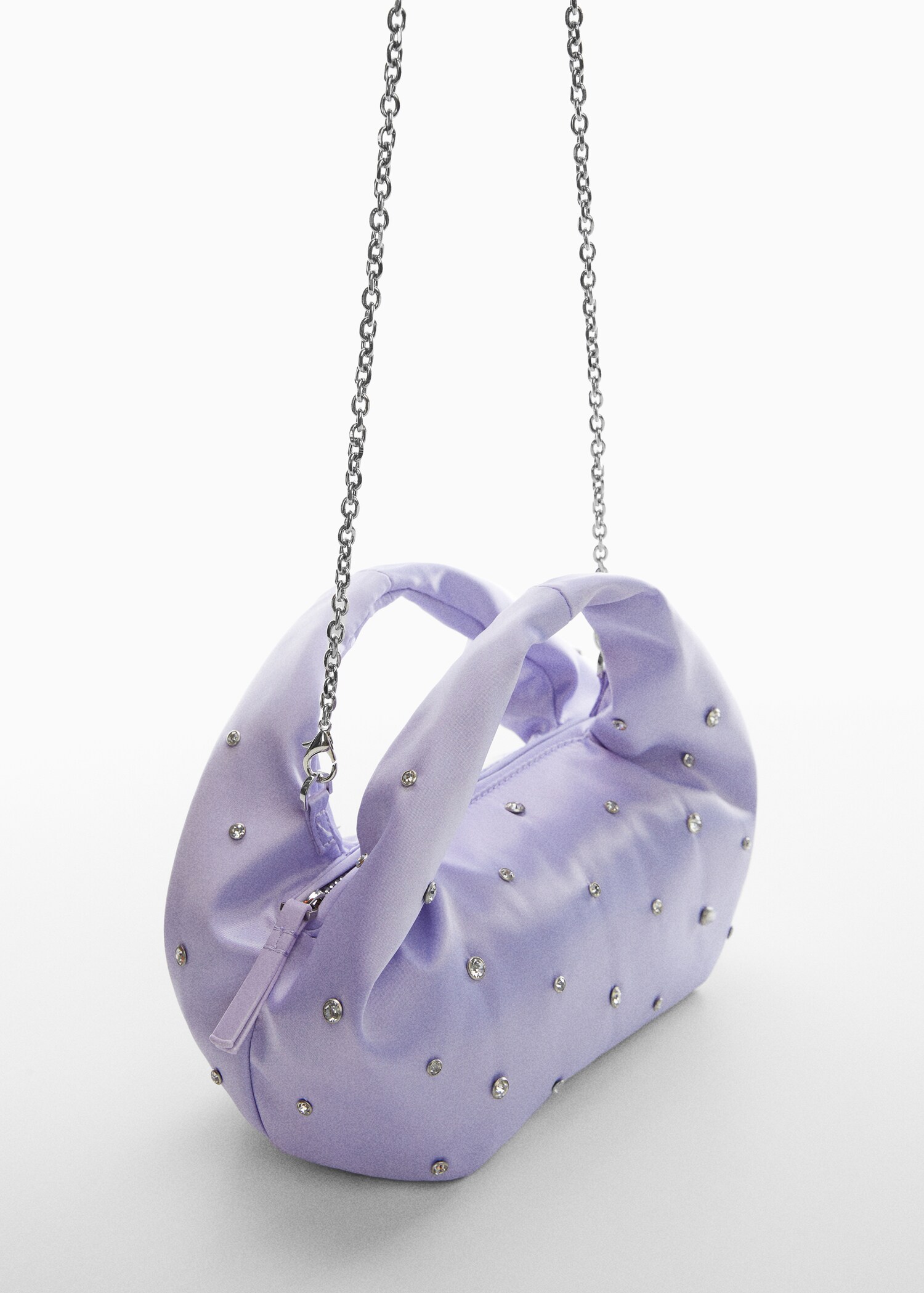 Mini rhinestone chain bag - Medium plane