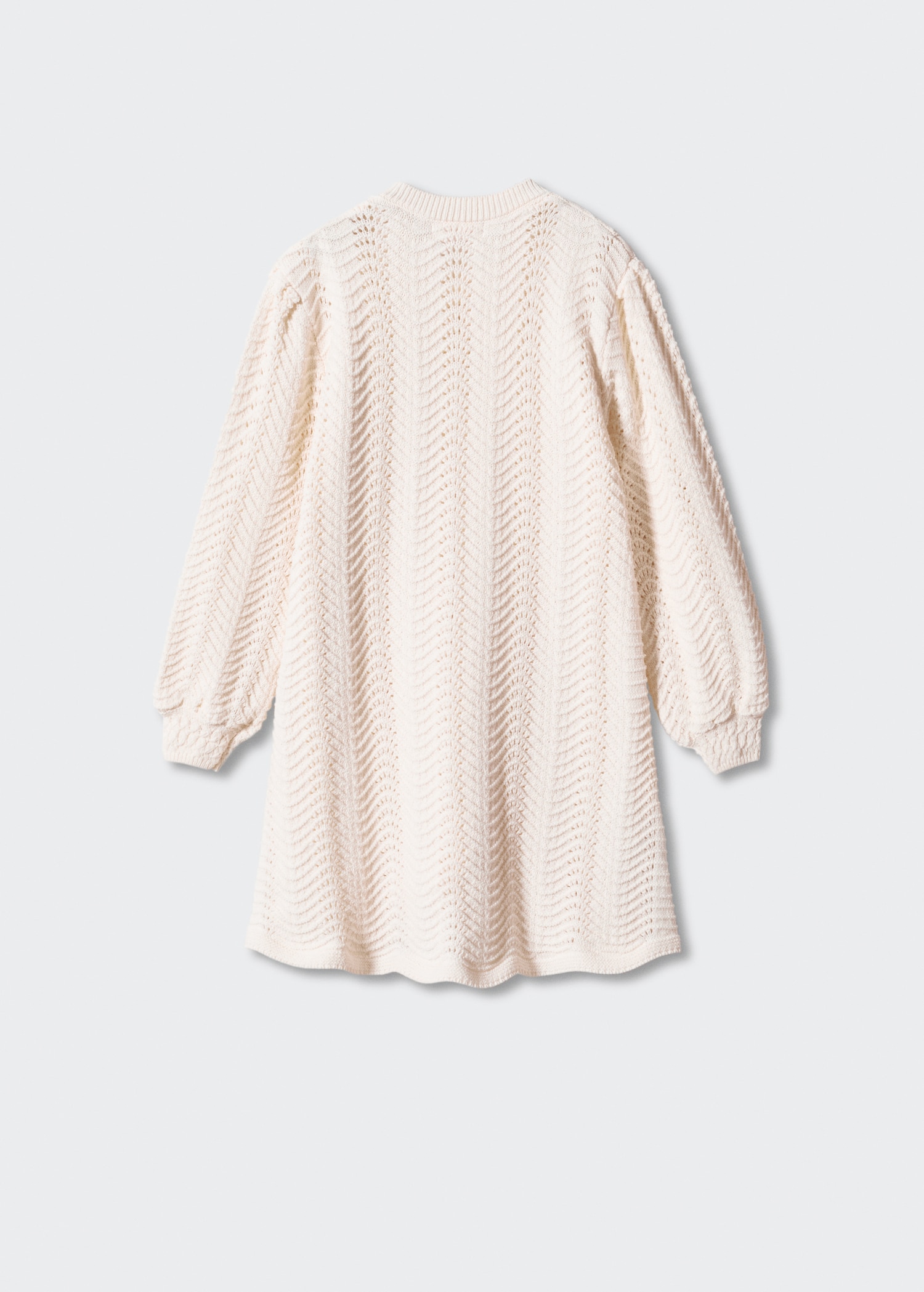 Puffed sleeves knit dress - Reverse of the article