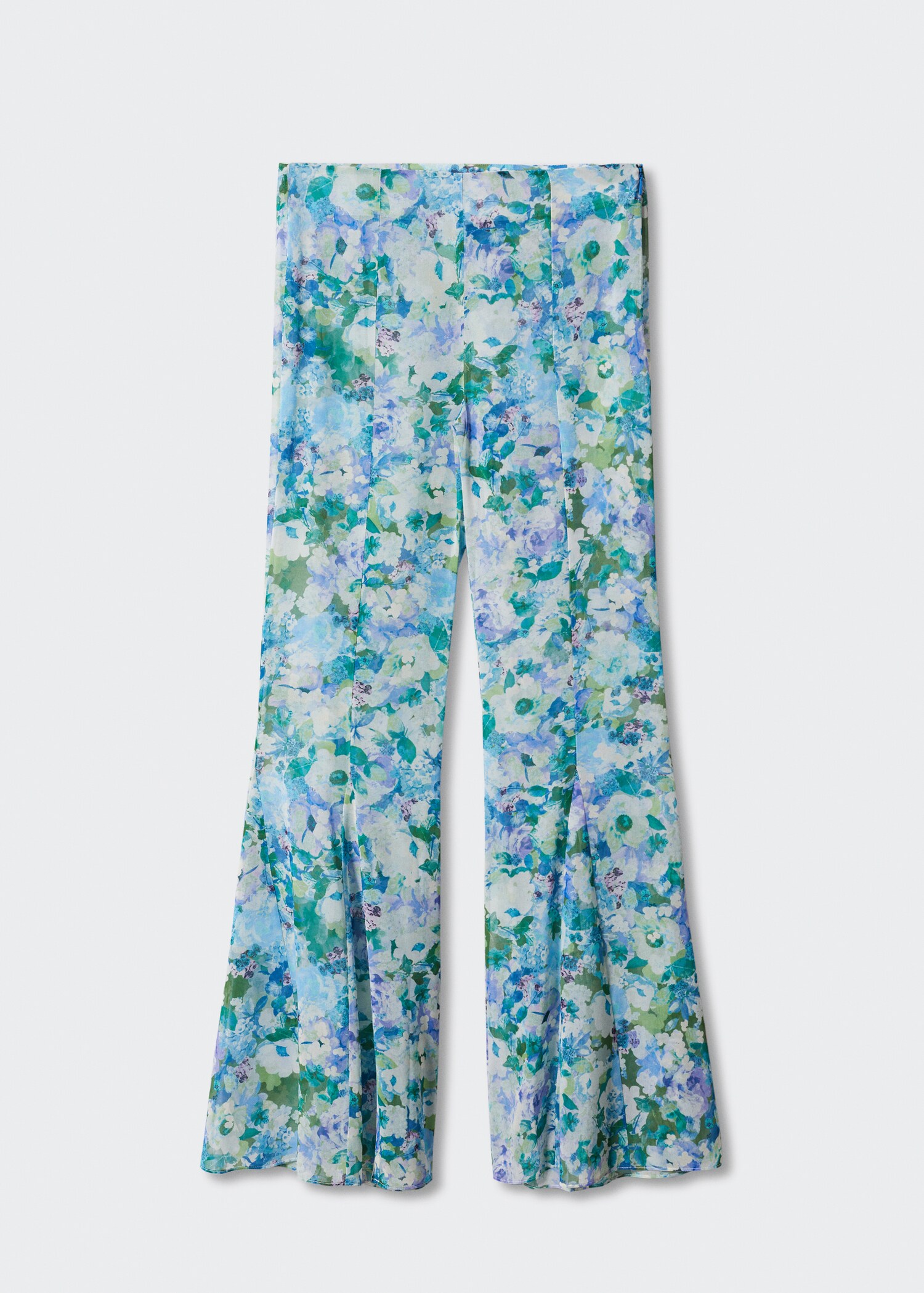 Pantalon évasé imprimé fleuri - Article sans modèle