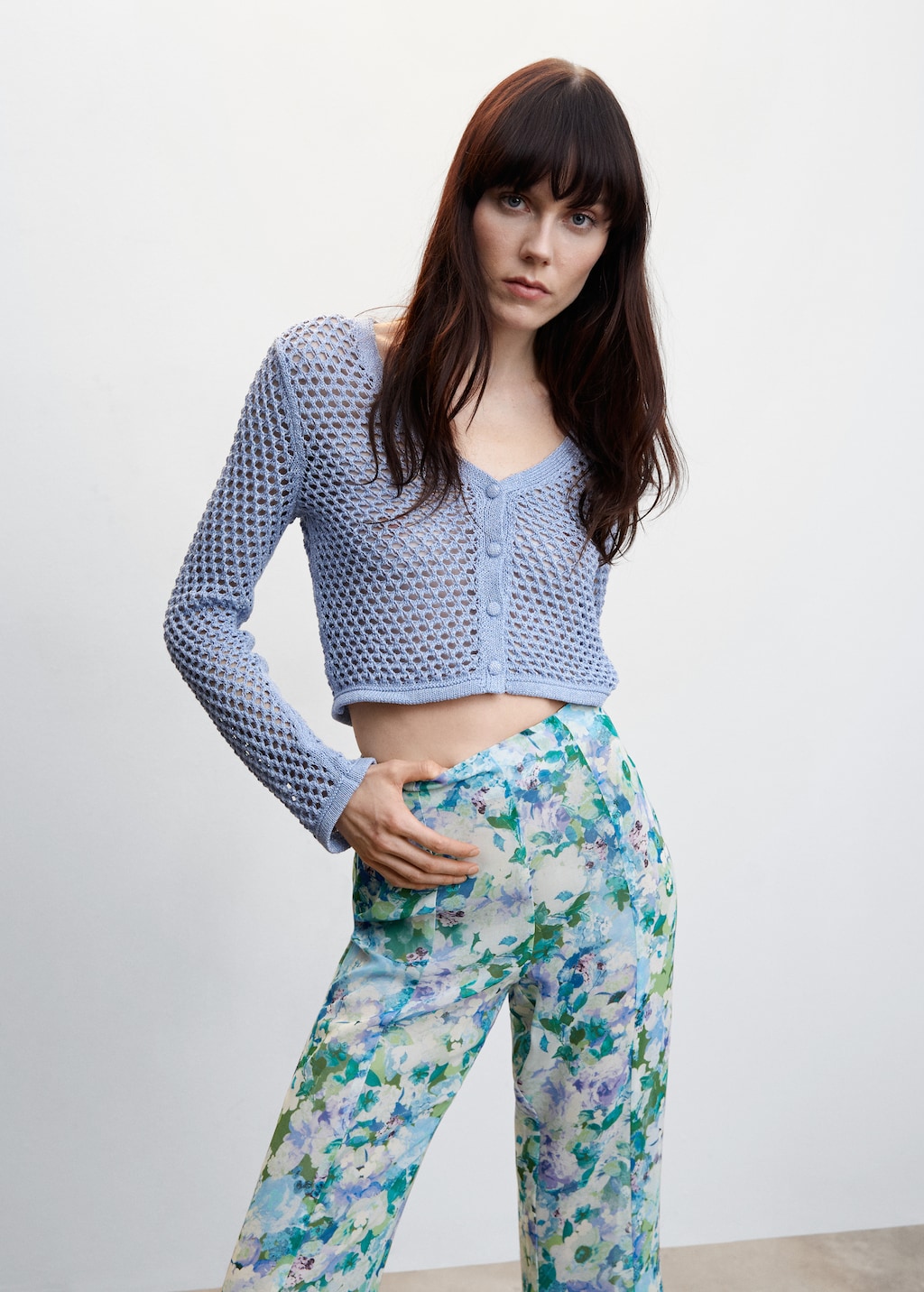Mango pantalon fleuri hotsell