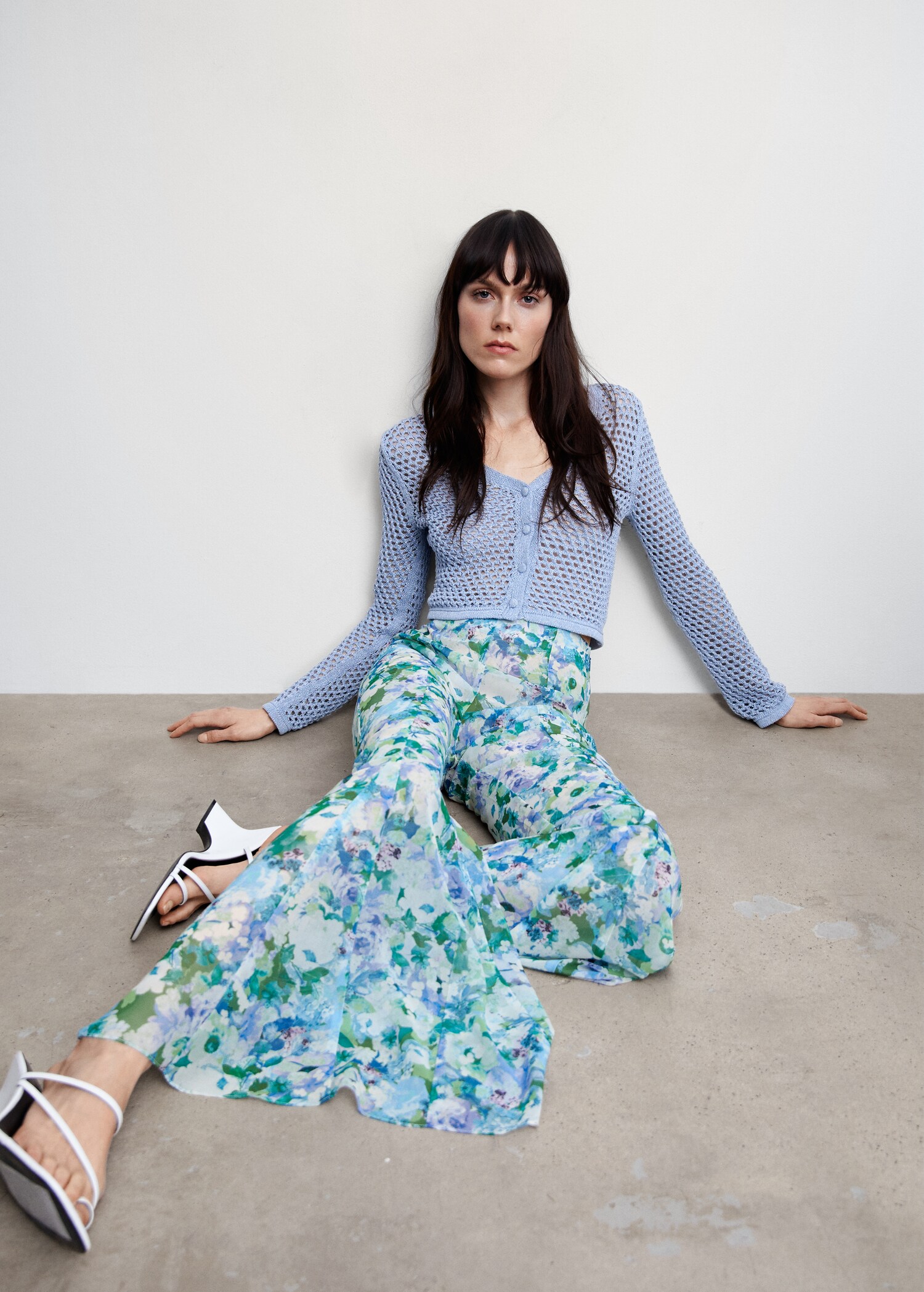 Pantalon évasé imprimé fleuri - Détail de l'article 2