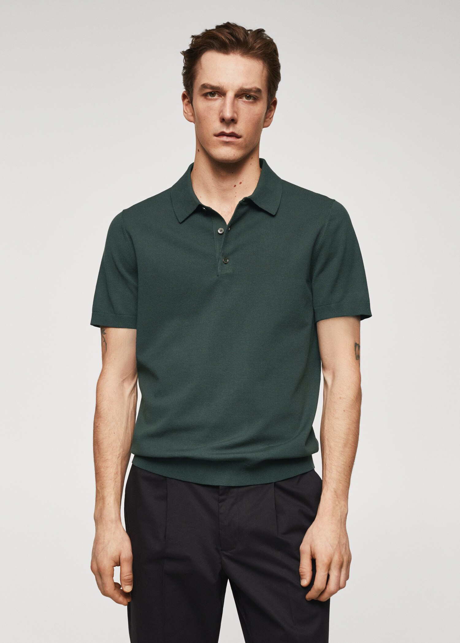 Polo majica od finog pletiva - Prikaz srednjeg dijela