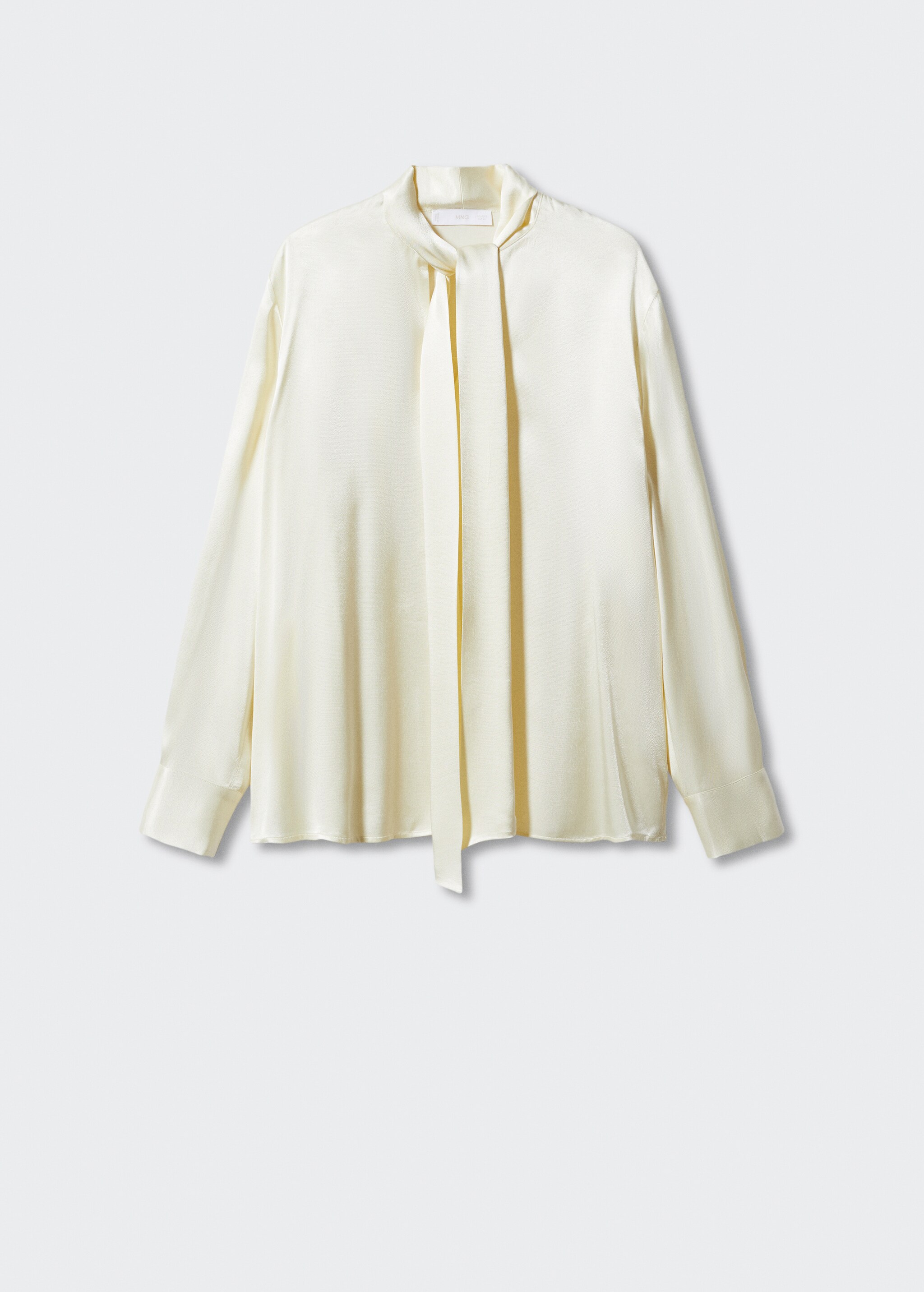 Satin blouse with bow collar - Articol fără model