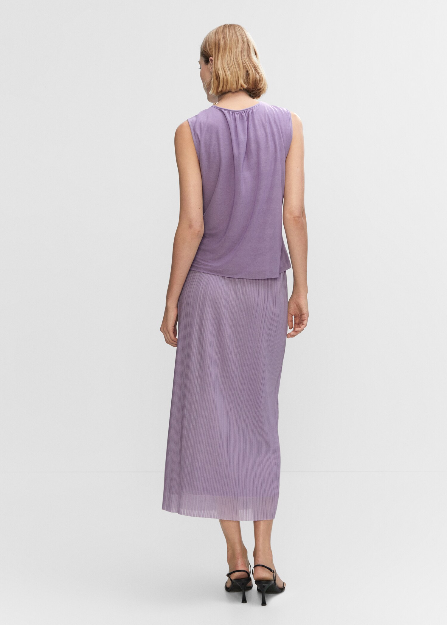 Pleated midi skirt - Reverse of the article