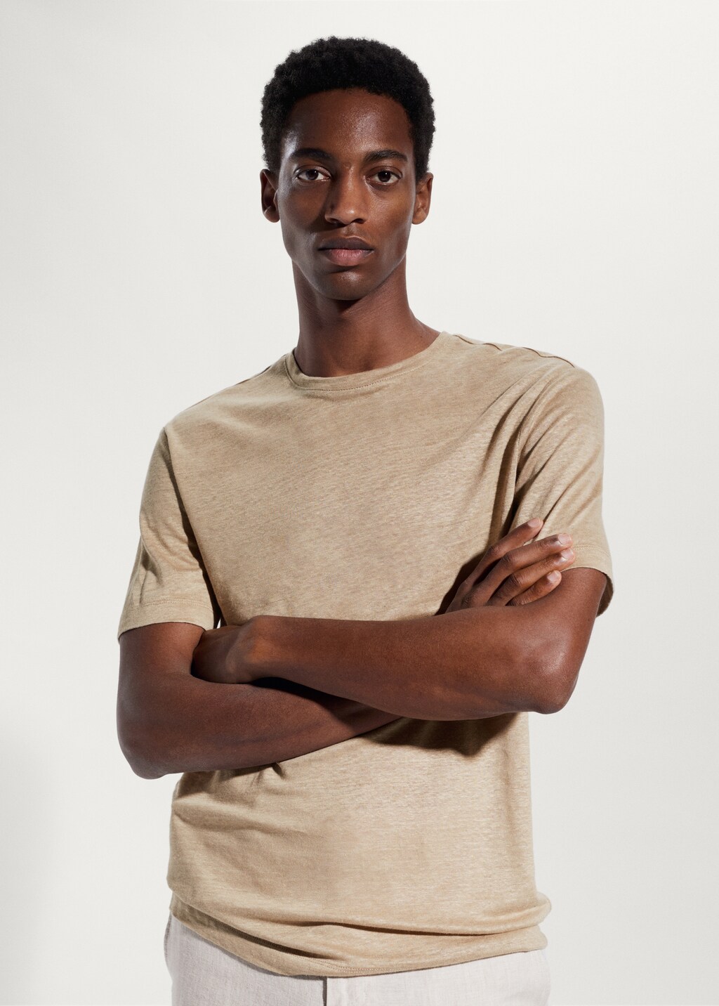 Camiseta de lino hombre hotsell