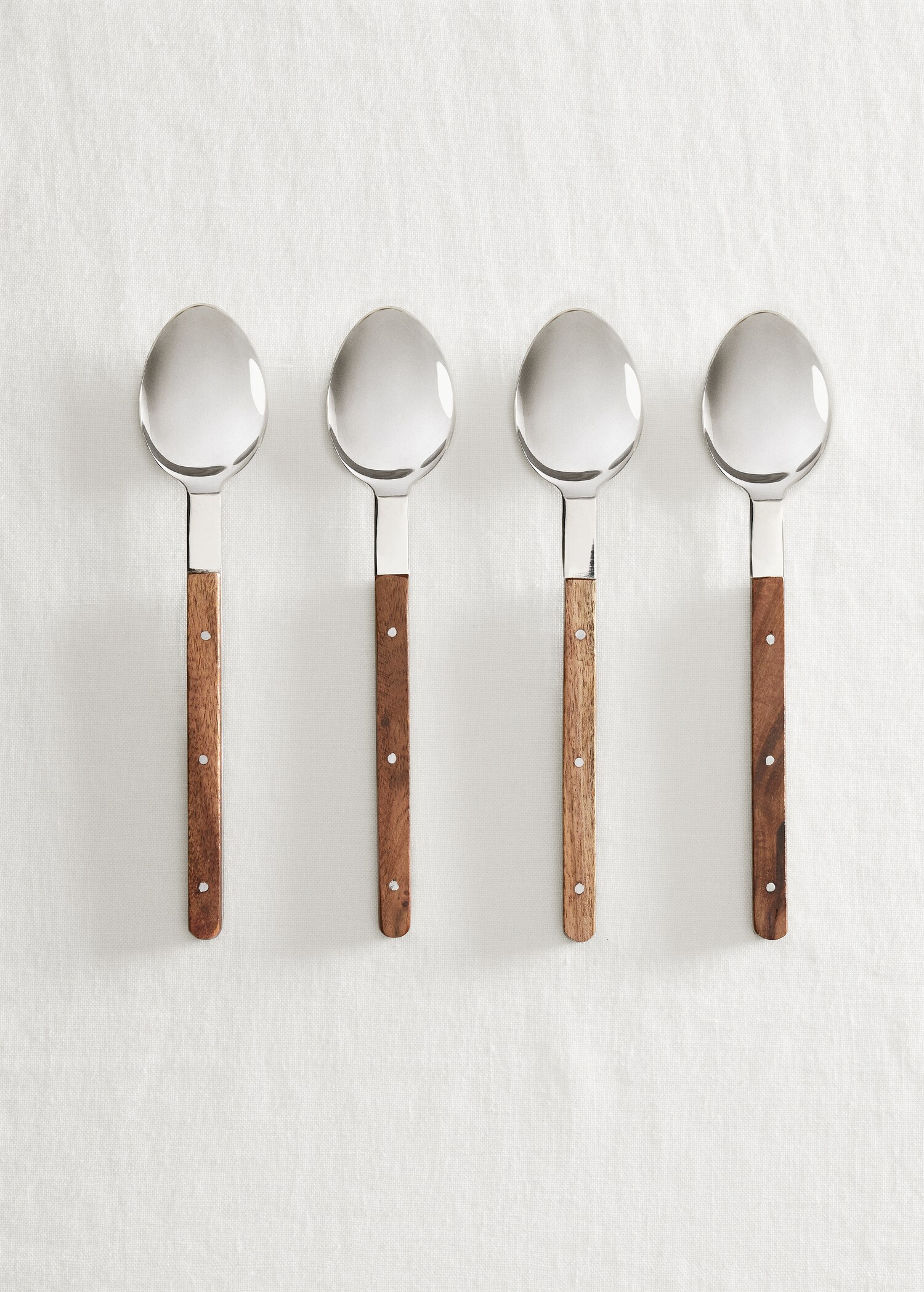Pack of 4 wooden-handle spoons - Details of the article 7