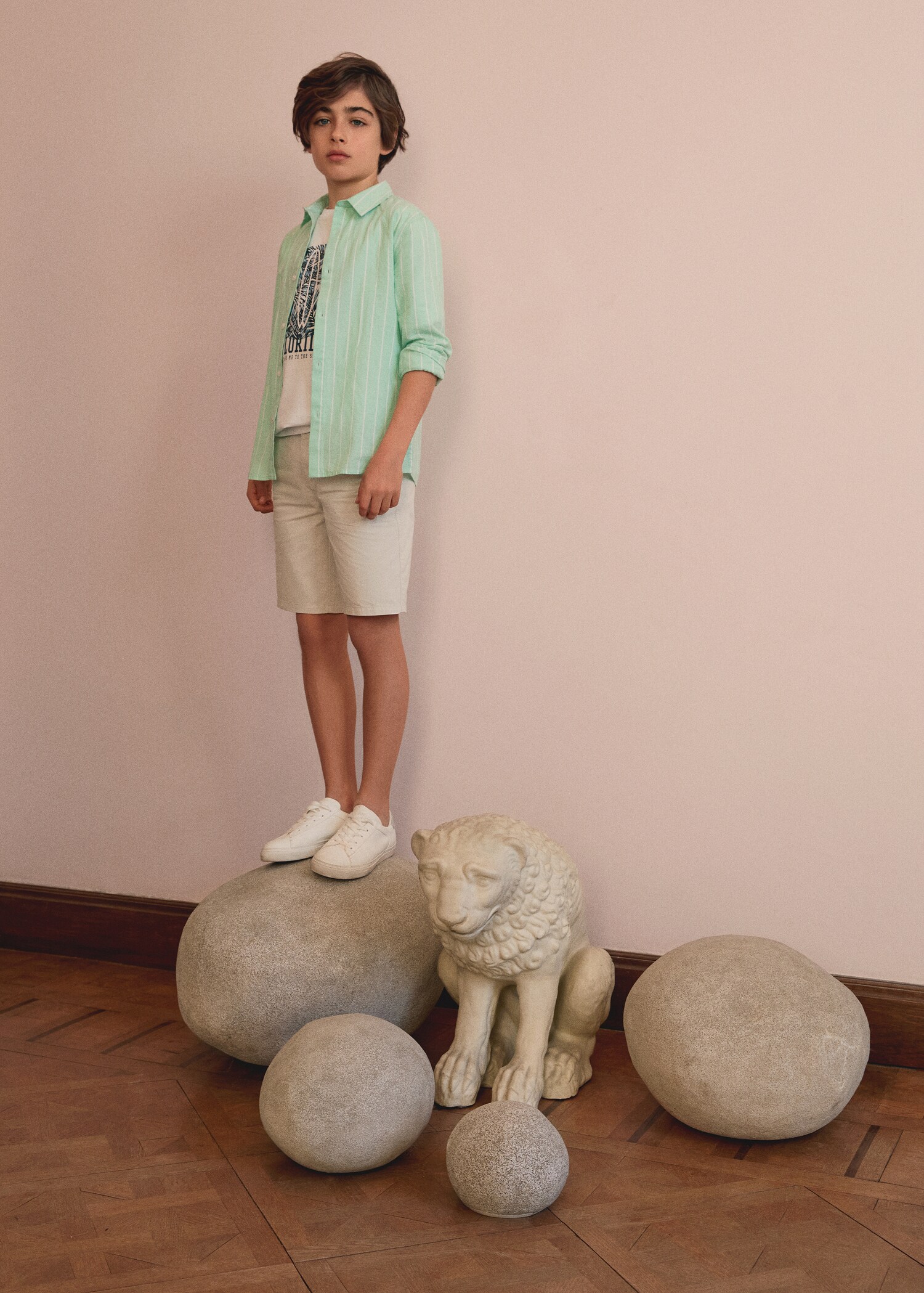 Bermudy chinosy slim fit z bawełny - Szczegóły artykułu 5