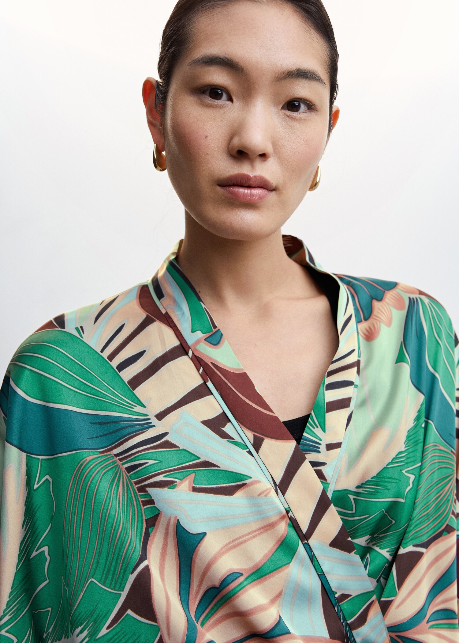Tropical print caftan - Details of the article 1
