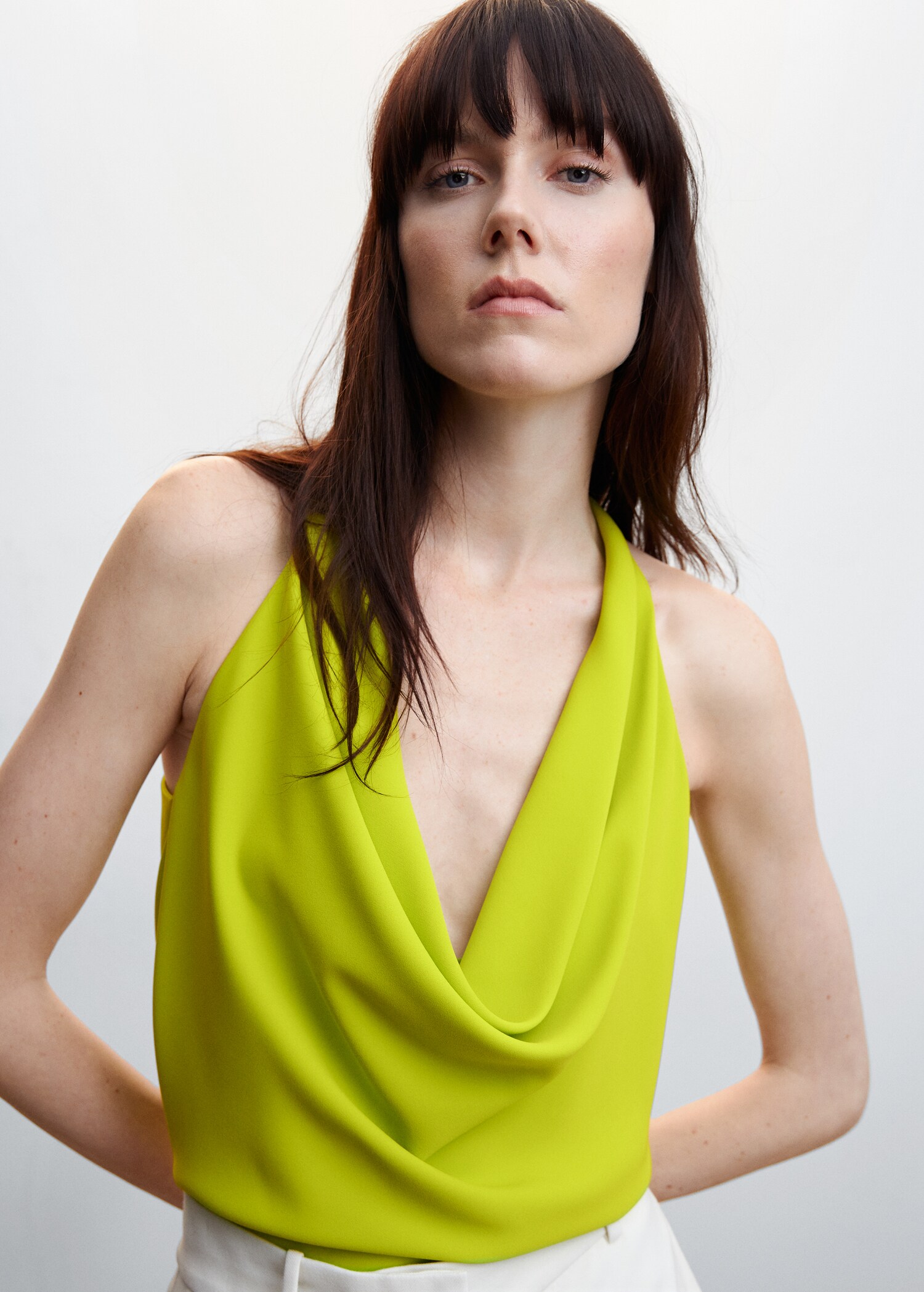 Blusa cuello drapeado - Detalle del artículo 1