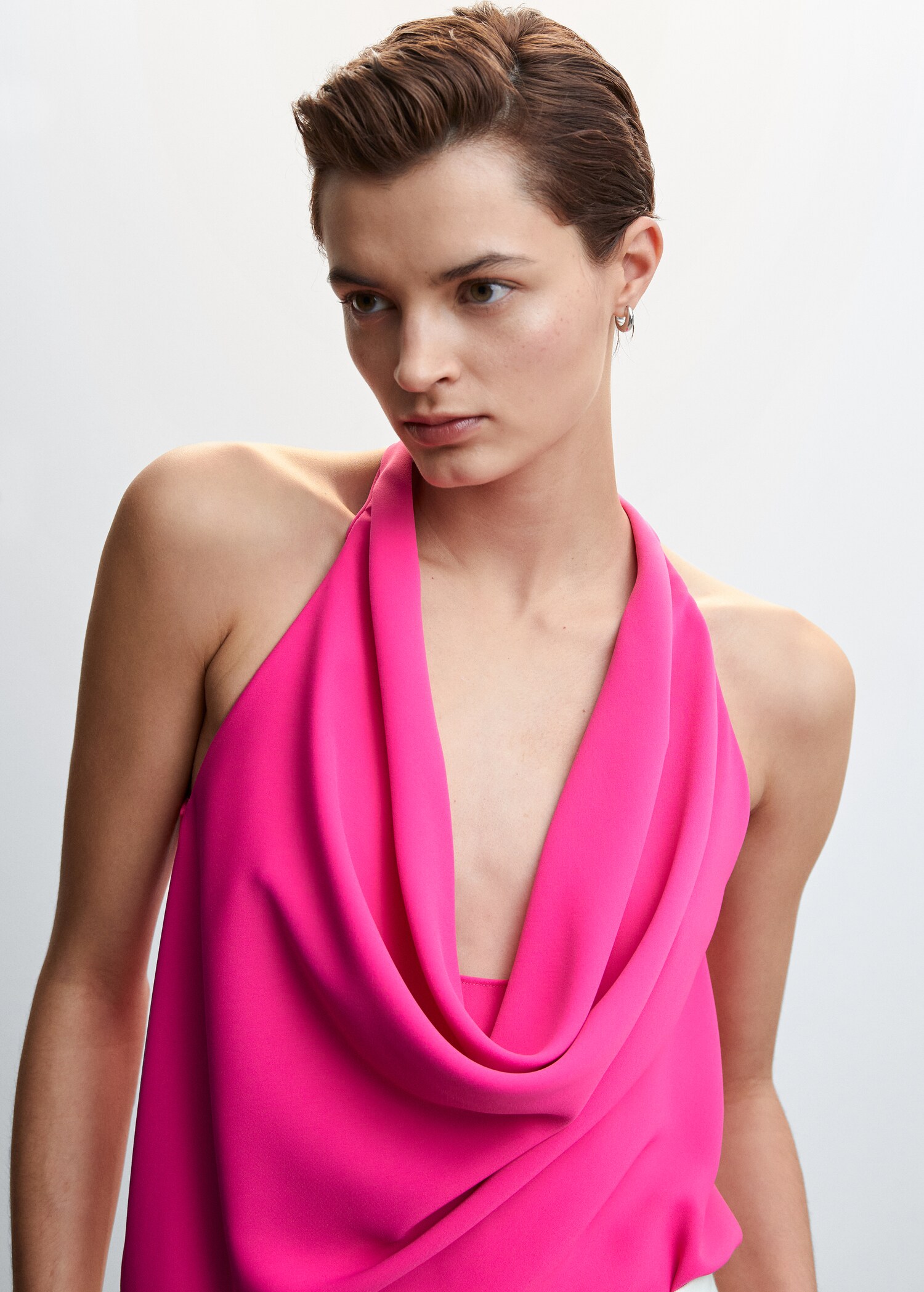 Blusa cuello drapeado - Detalle del artículo 1