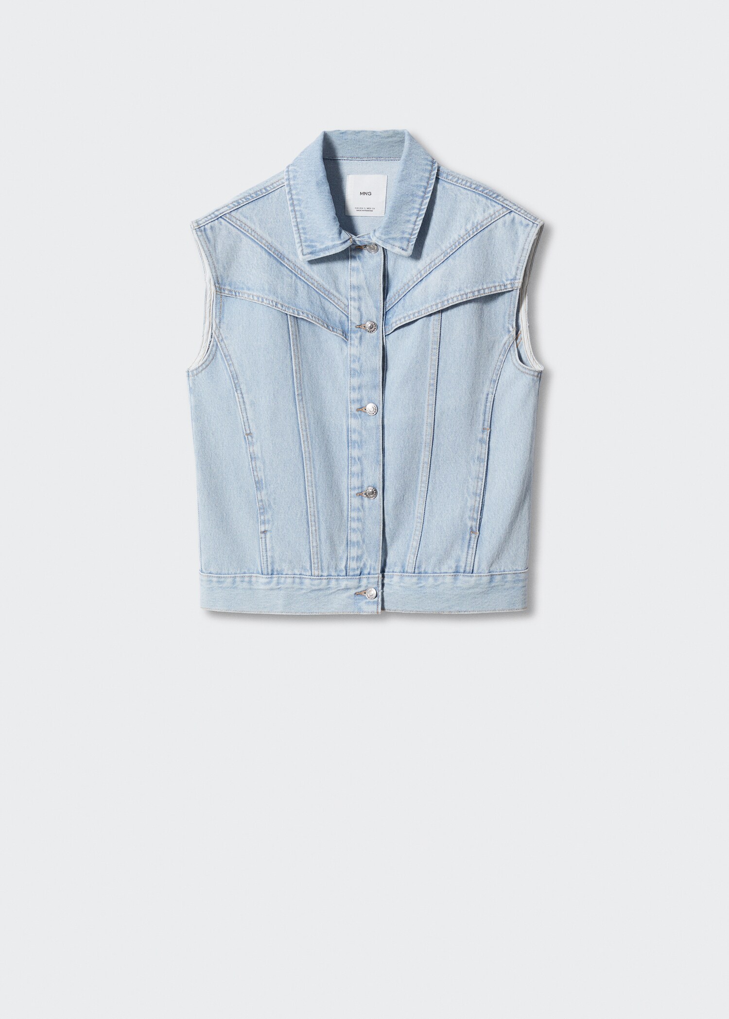 Denim vest with seams - Article without model