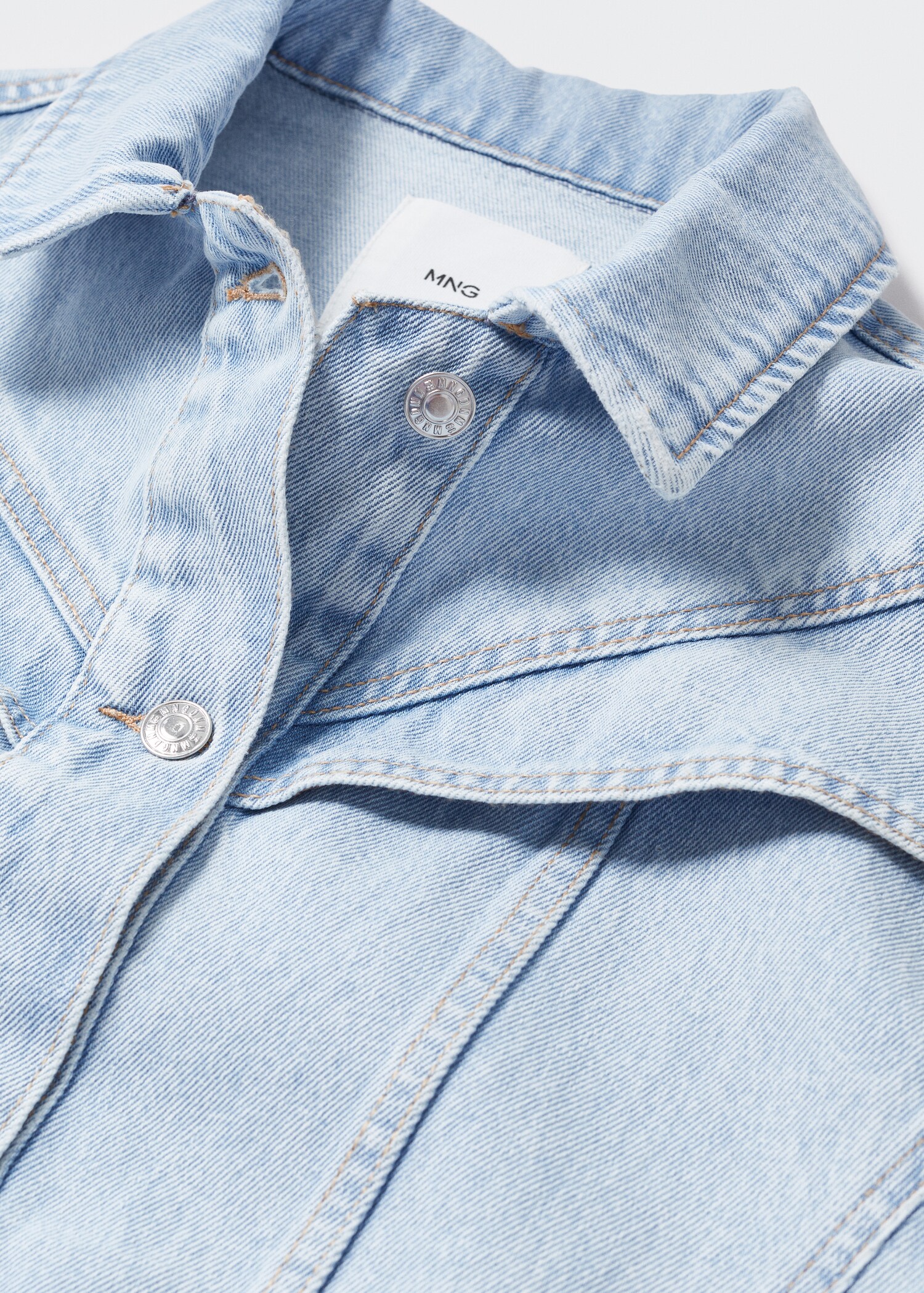 Denim vest with seams - Details of the article 8