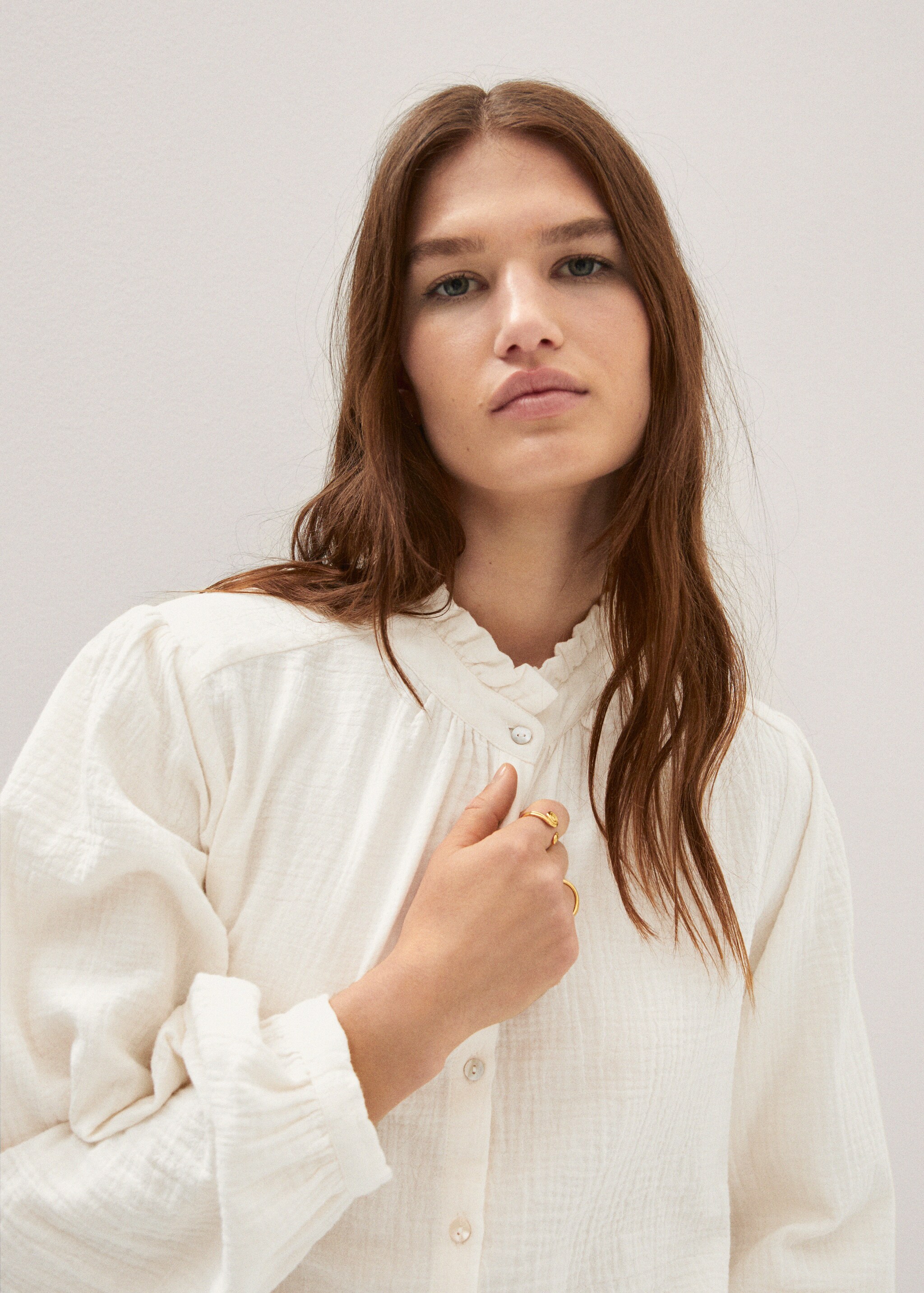 Textured oversize shirt - Details of the article 1