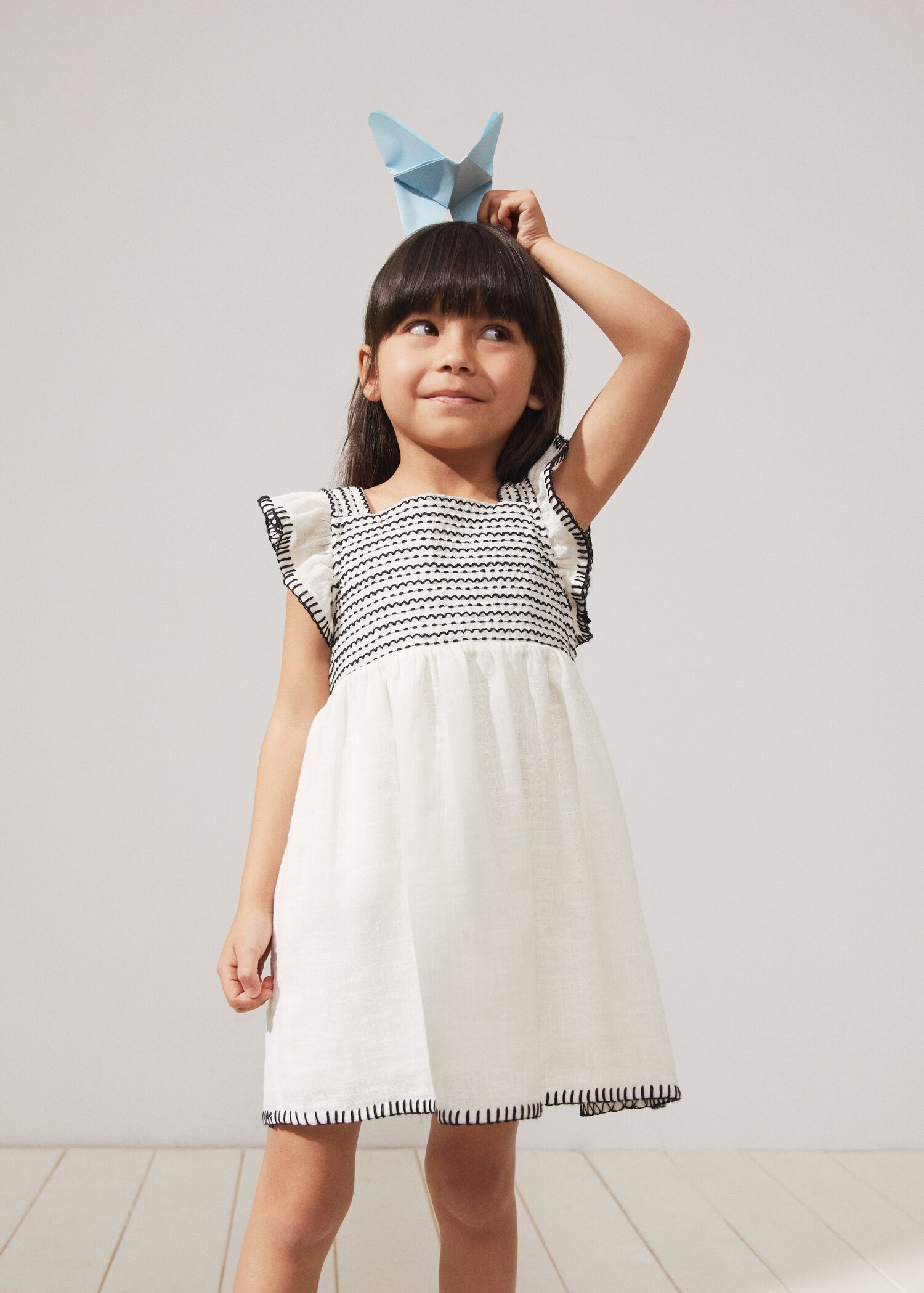 Textured cotton-blend dress - Details of the article 5