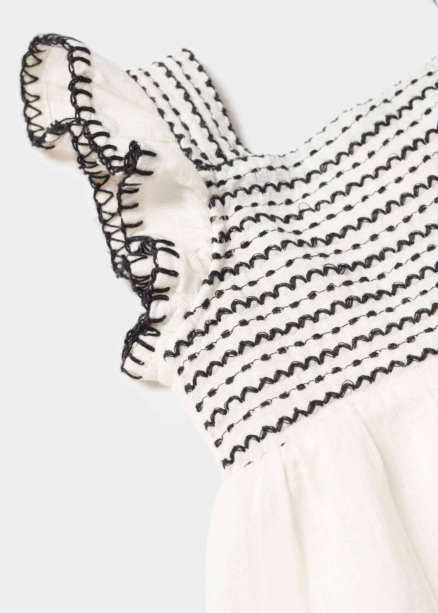 Textured cotton-blend dress - Details of the article 8