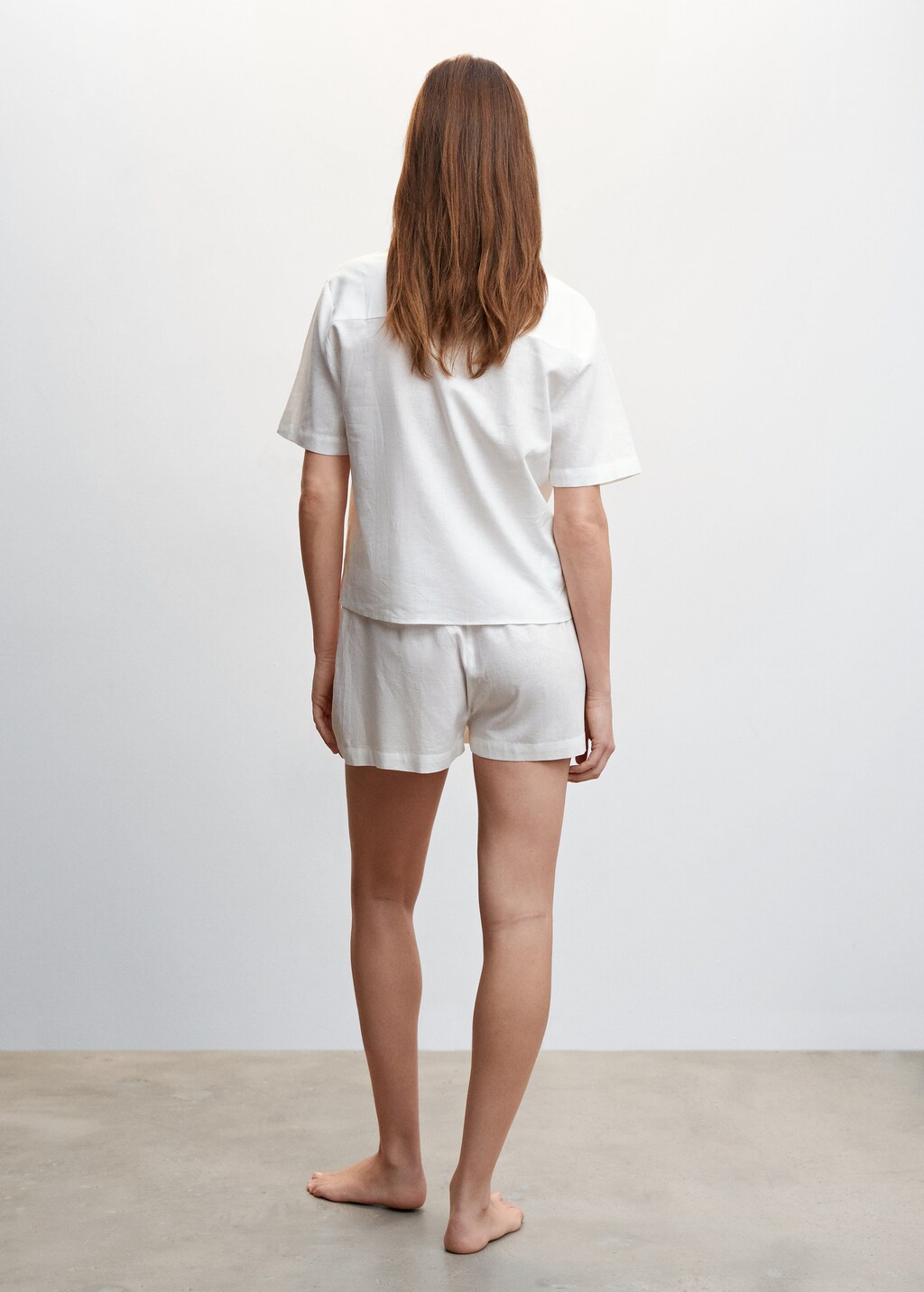 Linen pyjama shorts