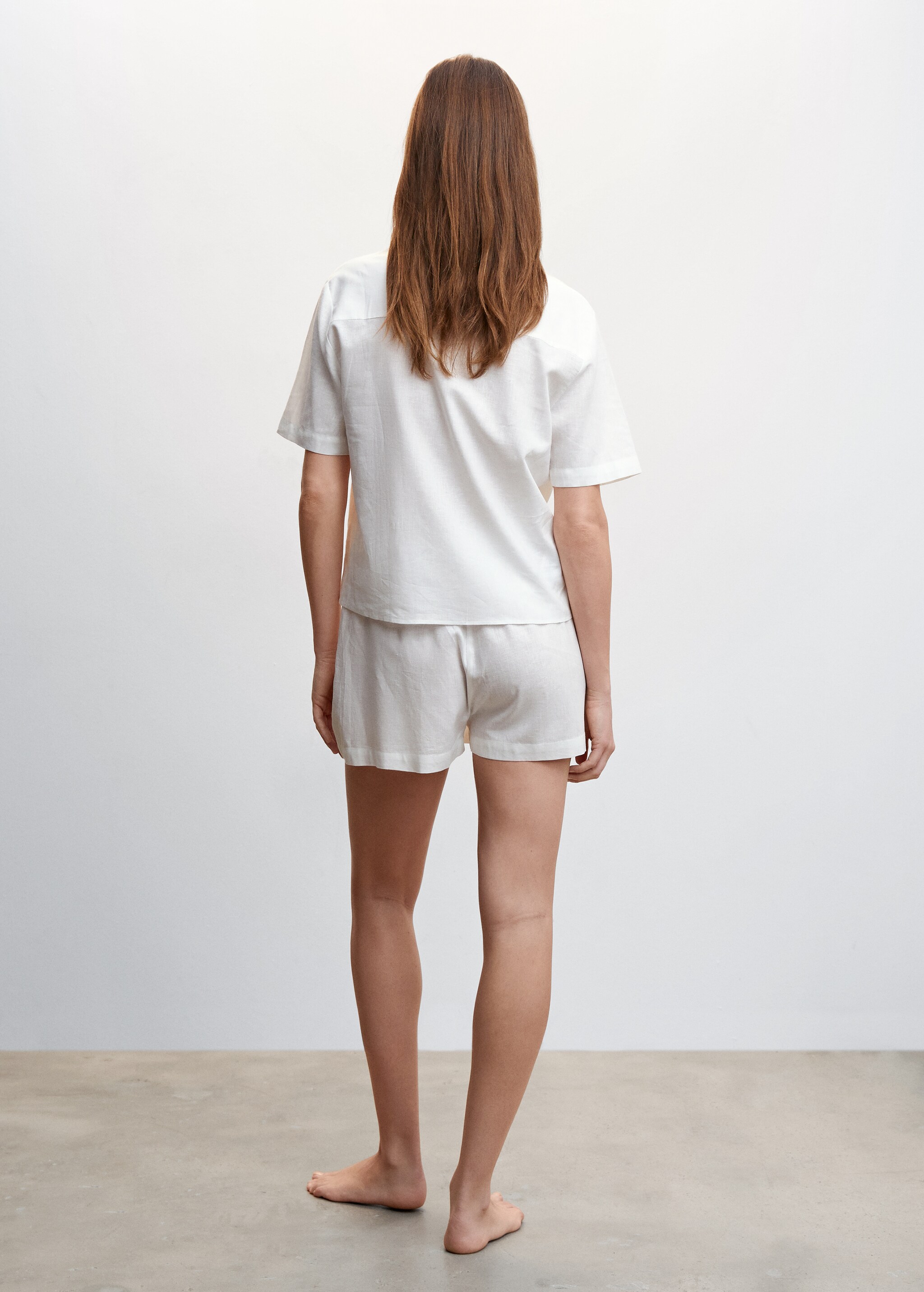 Linen pajama shorts - Reverse of the article