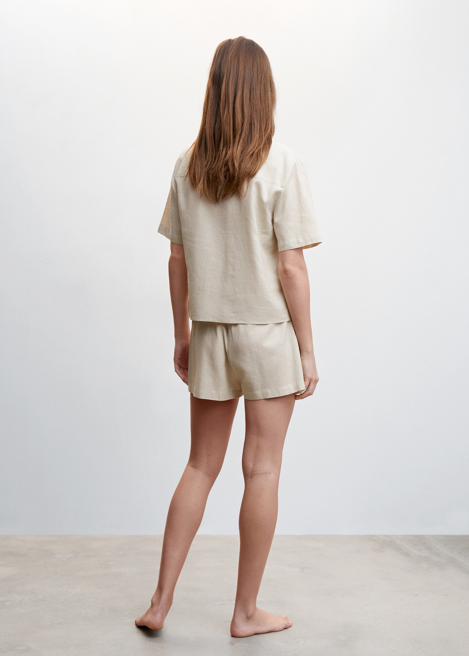 Shorts pijama lino - Reverso del artículo