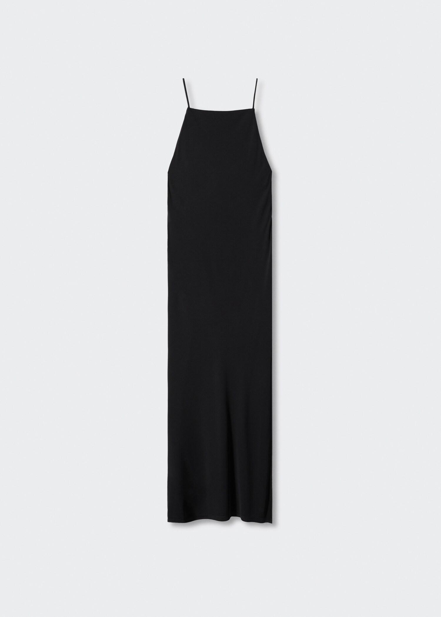 Bodycon női ruha, hátul ovális, mély nyakkivágással - Termék modell nélkül