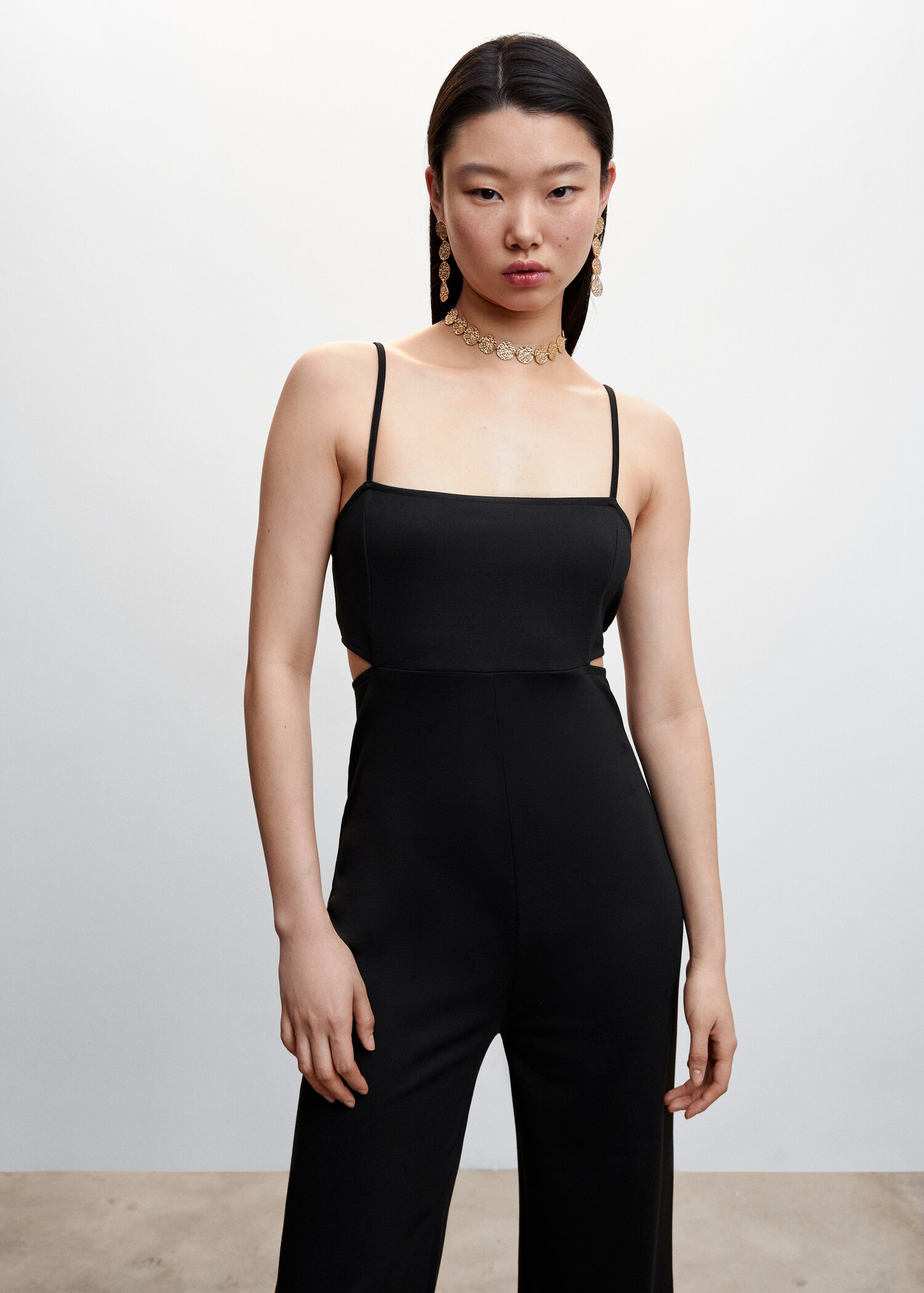 Long jumpsuit with cut-out - Medium plane