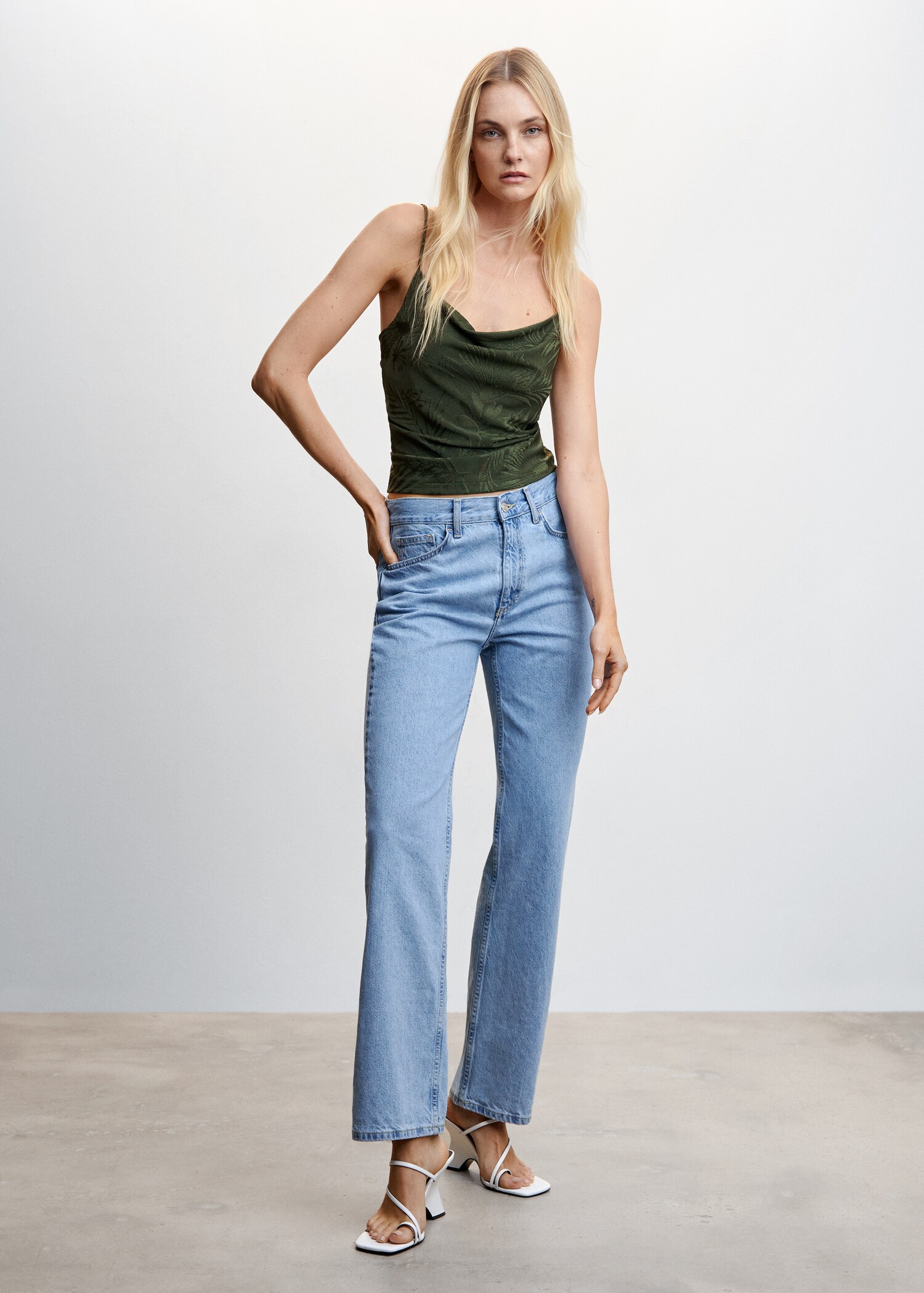 Draped jacquard top - Details of the article 2