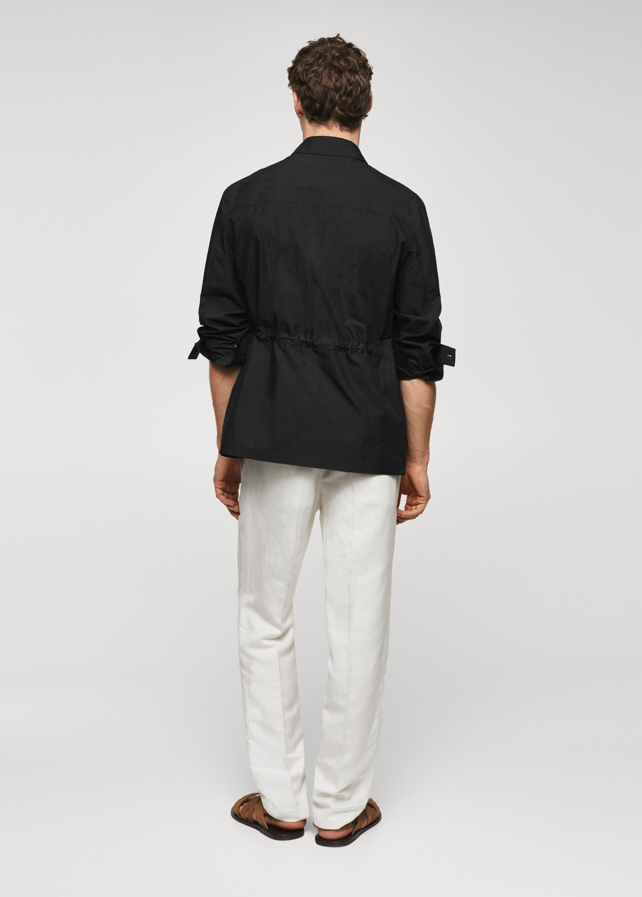 Cotton jacket with pockets - Reverse of the article