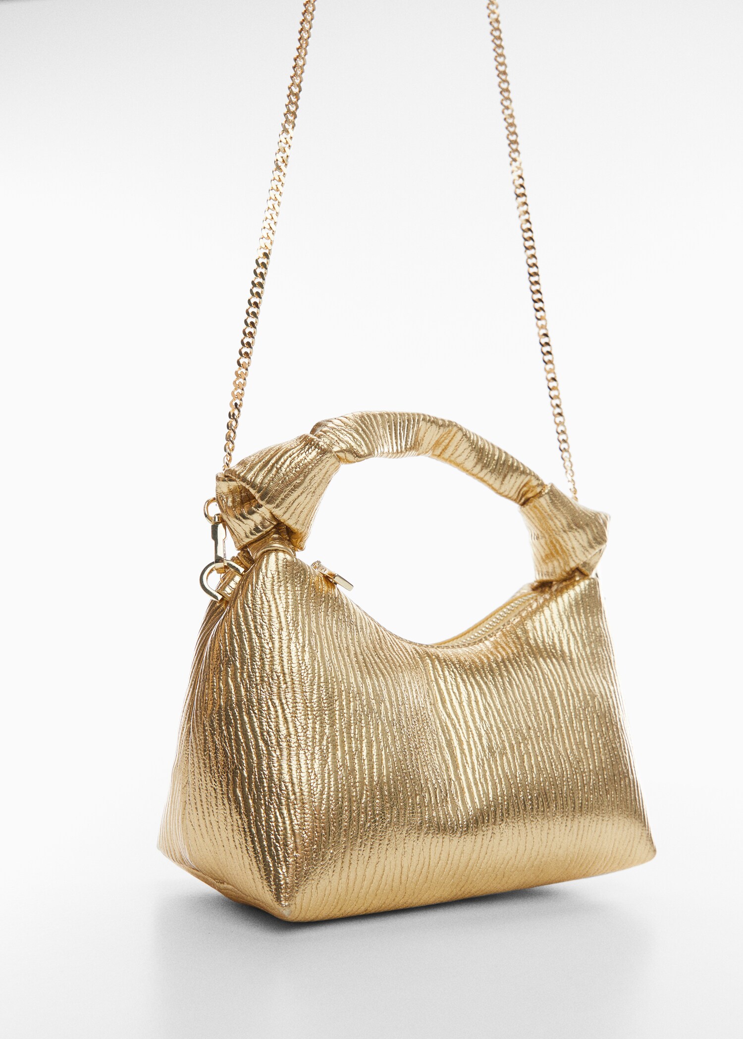 Textured knot handle bag - Medium plane