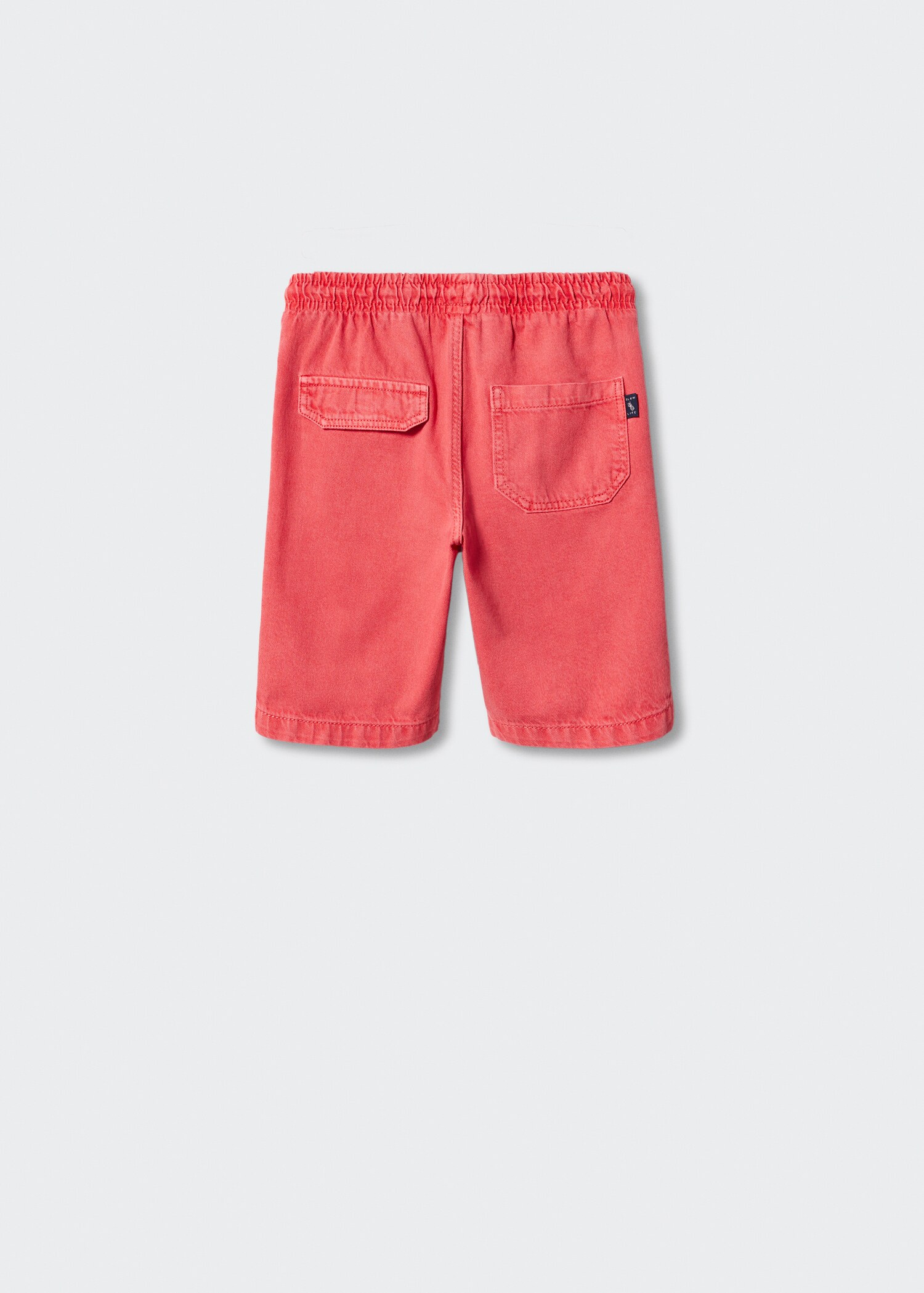 Cotton shorts with elastic waist - Reverse of the article