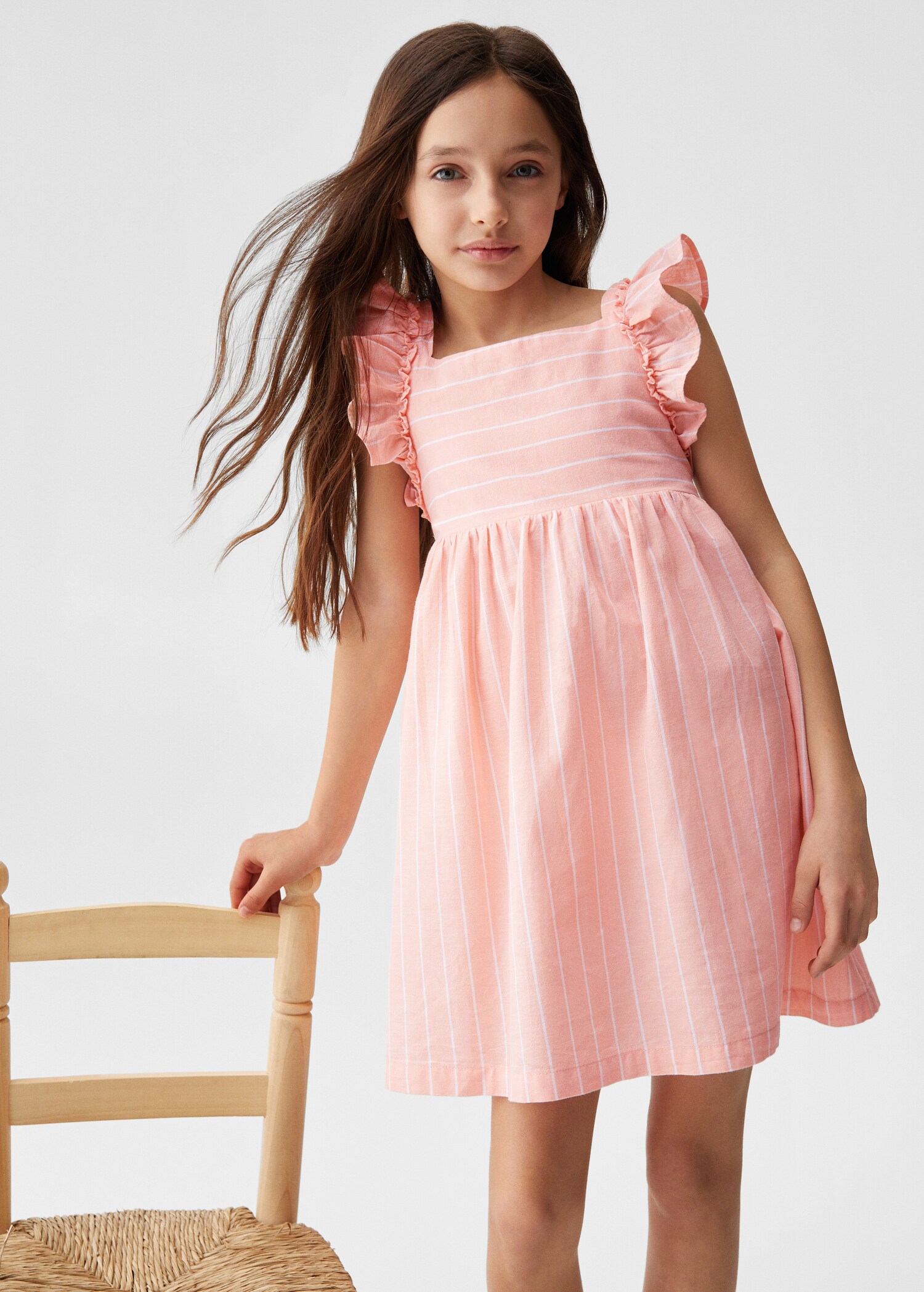 Striped linen dress - Medium plane