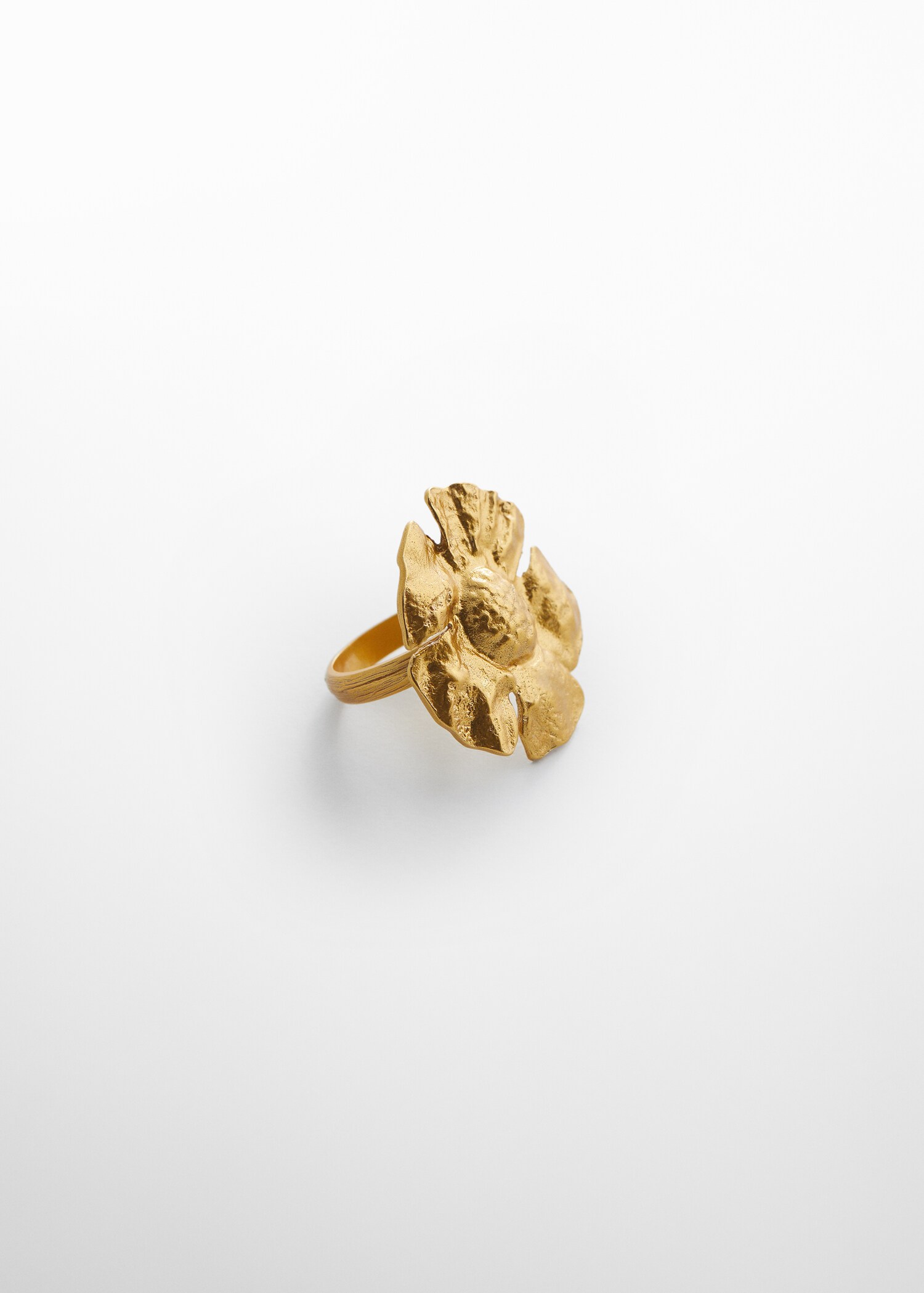 Bague fleur texturée - Article sans modèle