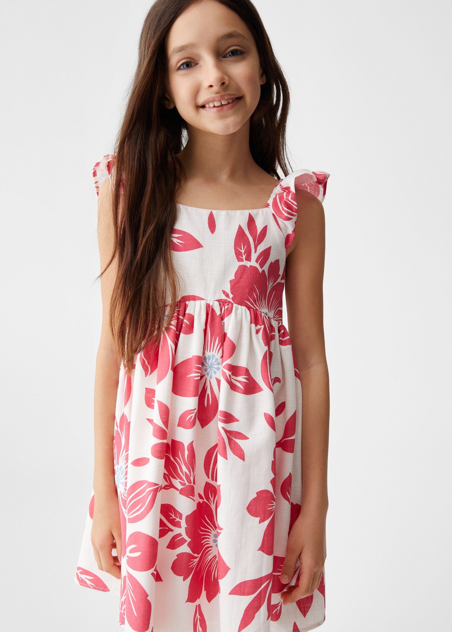 Ruffled printed dress - Medium plane