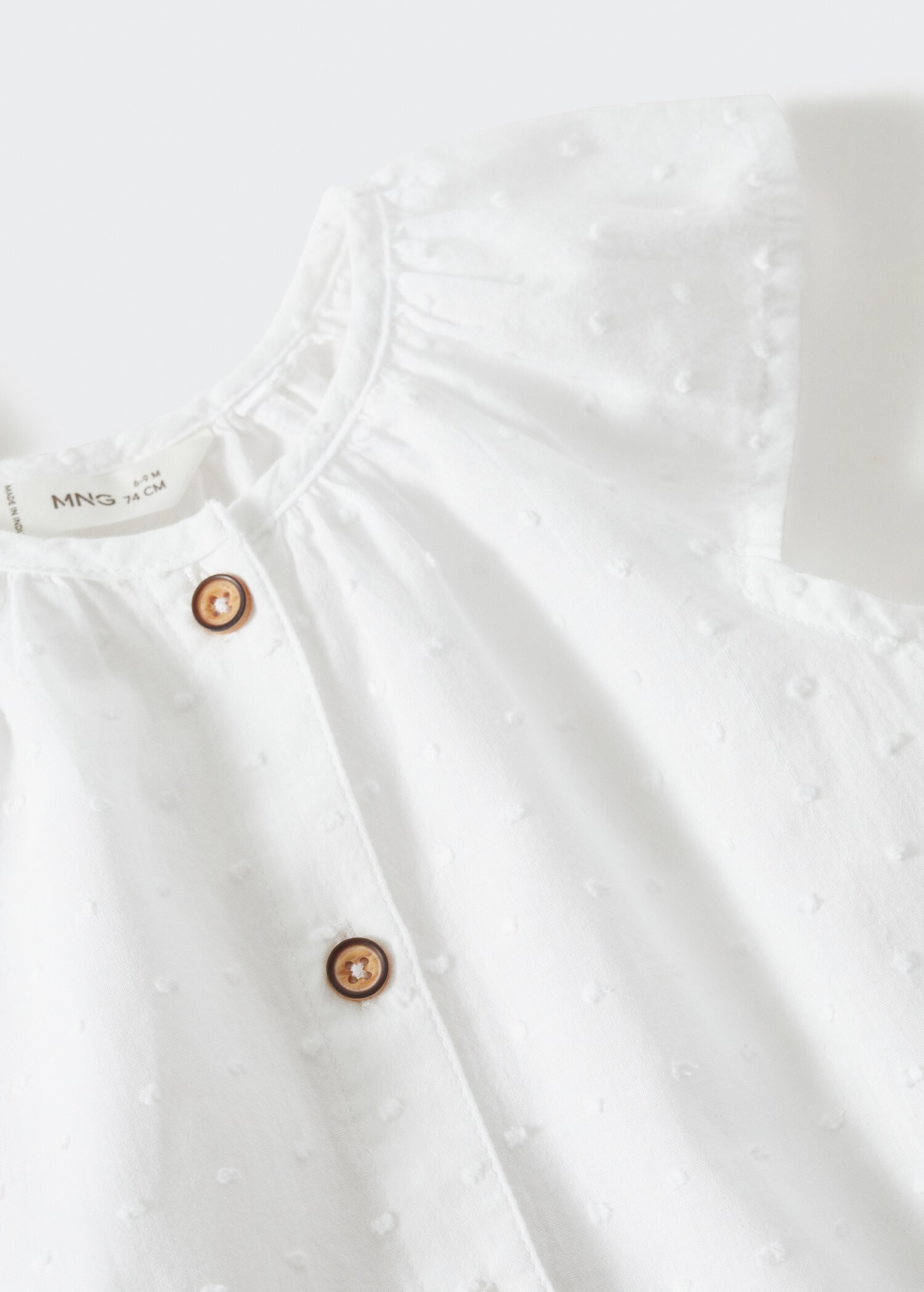 Baumwollbluse mit Plumetis-Design - Detail des Artikels 0