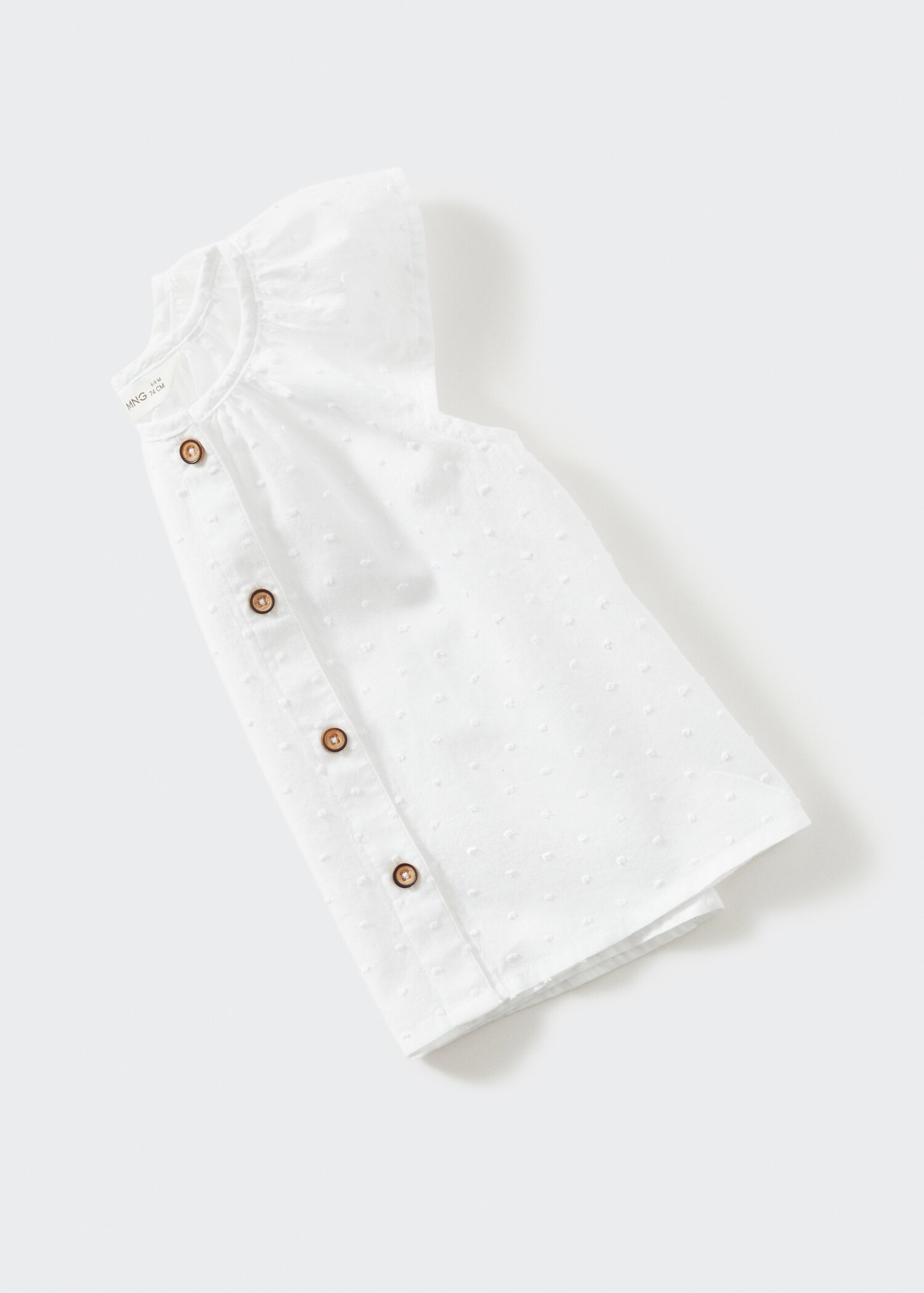 Baumwollbluse mit Plumetis-Design - Detail des Artikels 8