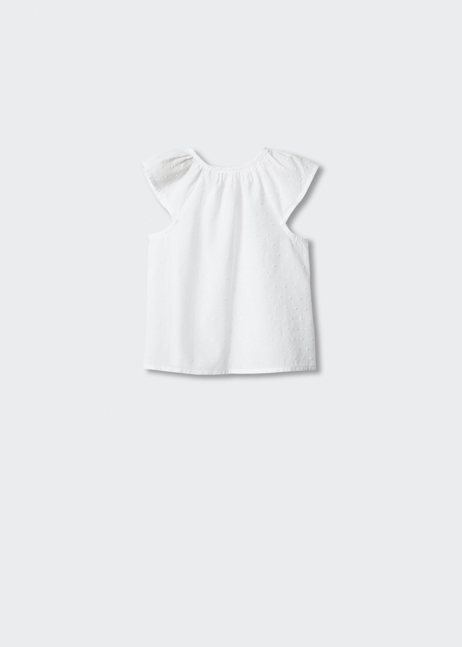 Baumwollbluse mit Plumetis-Design - Rückseite des Artikels