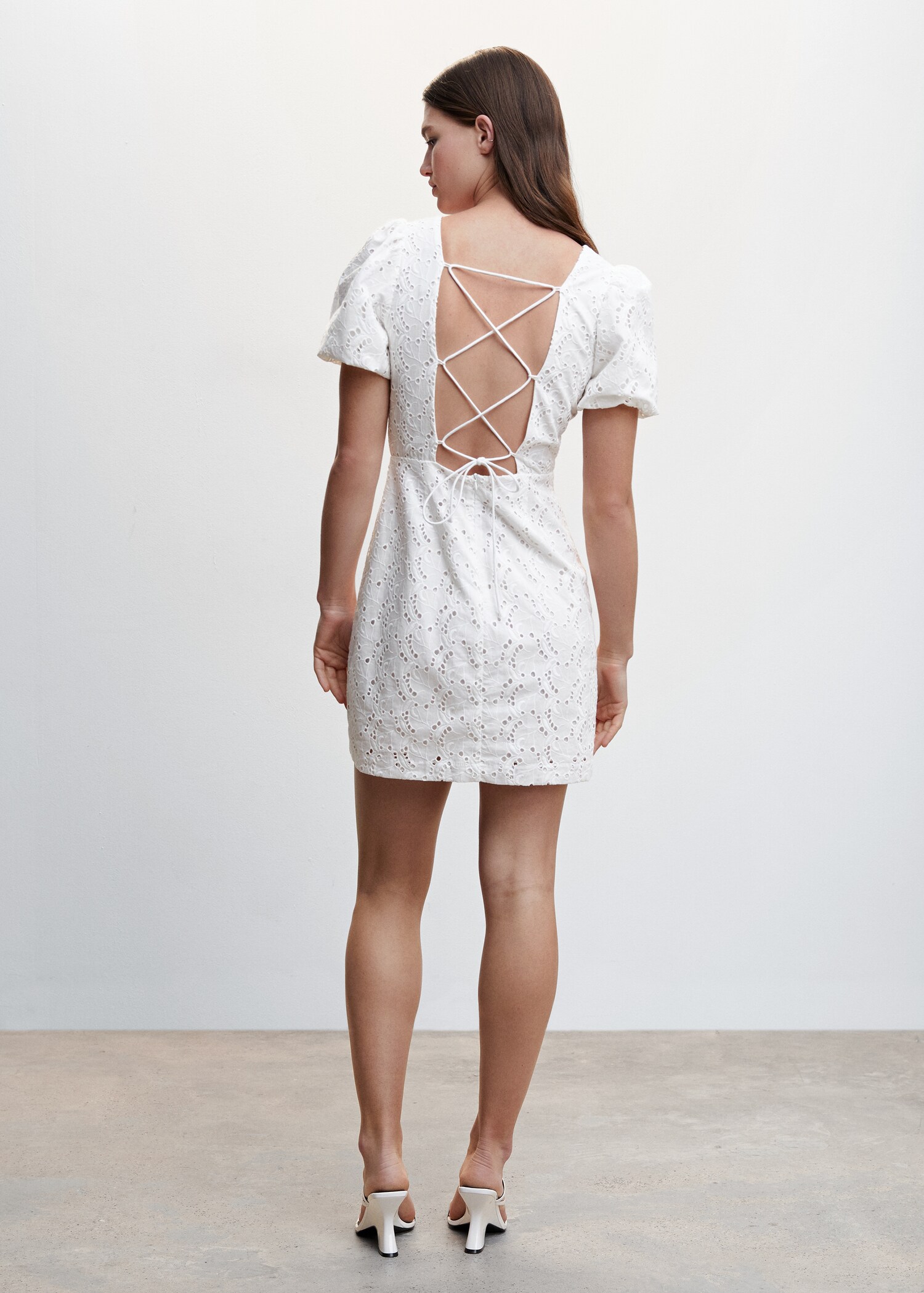 Vestido algodón espalda cruzada - Reverso del artículo