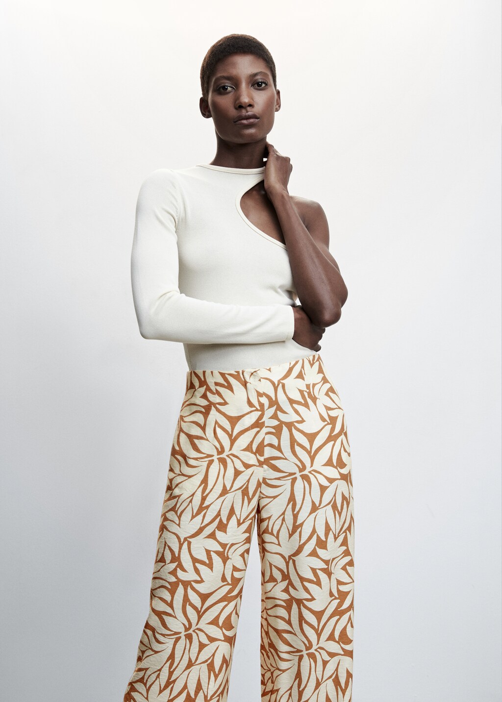 Pantalon palazzo imprime Femme MANGO Burkina Faso