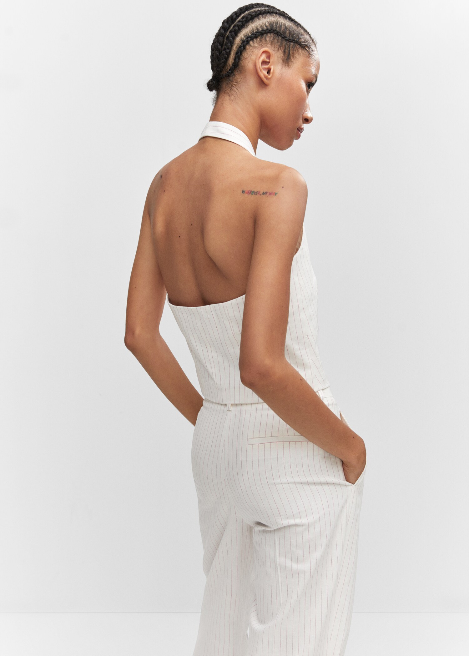 Chaleco cuello halter botones - Reverso del artículo